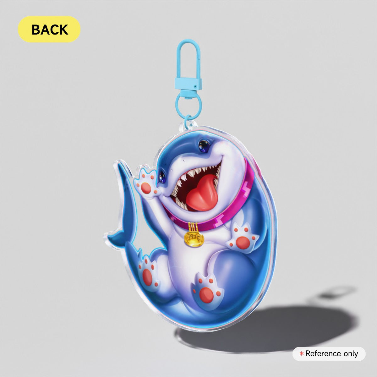 Jeff the Landshark Clear Acrylic Keychains