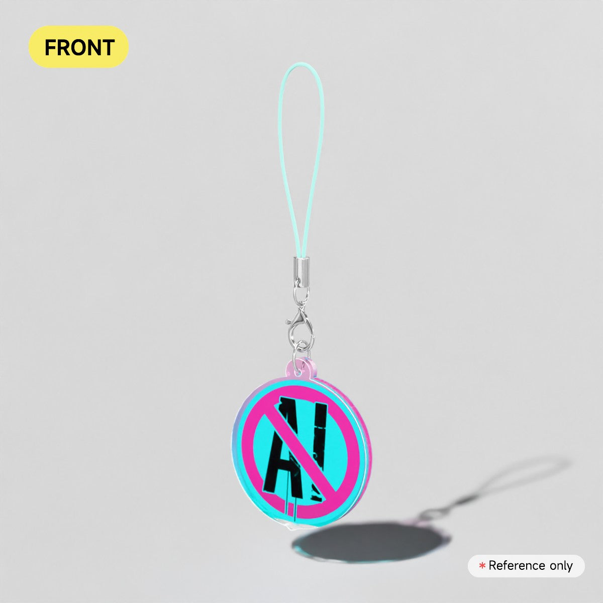 Anti-AI Cotton Candy Acrylic Phone Charm