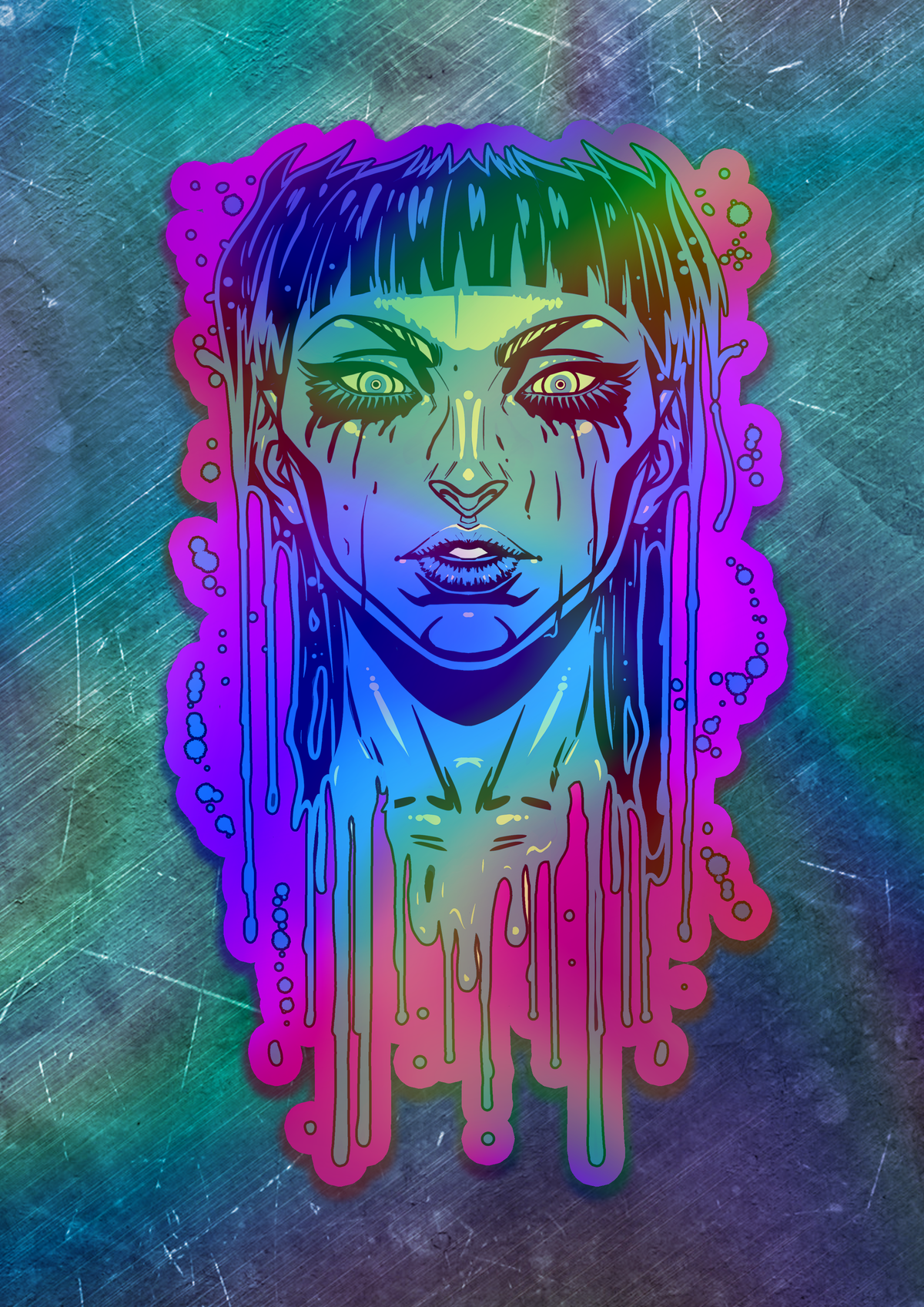 Acid Pour Vinyl Sticker