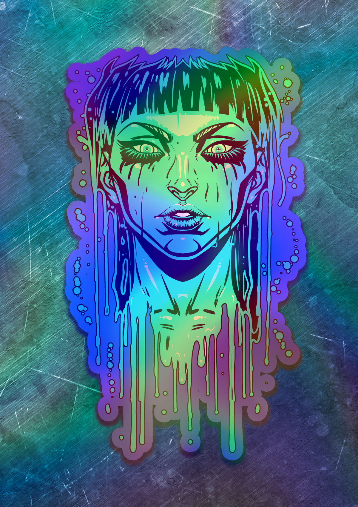 Acid Pour Vinyl Sticker