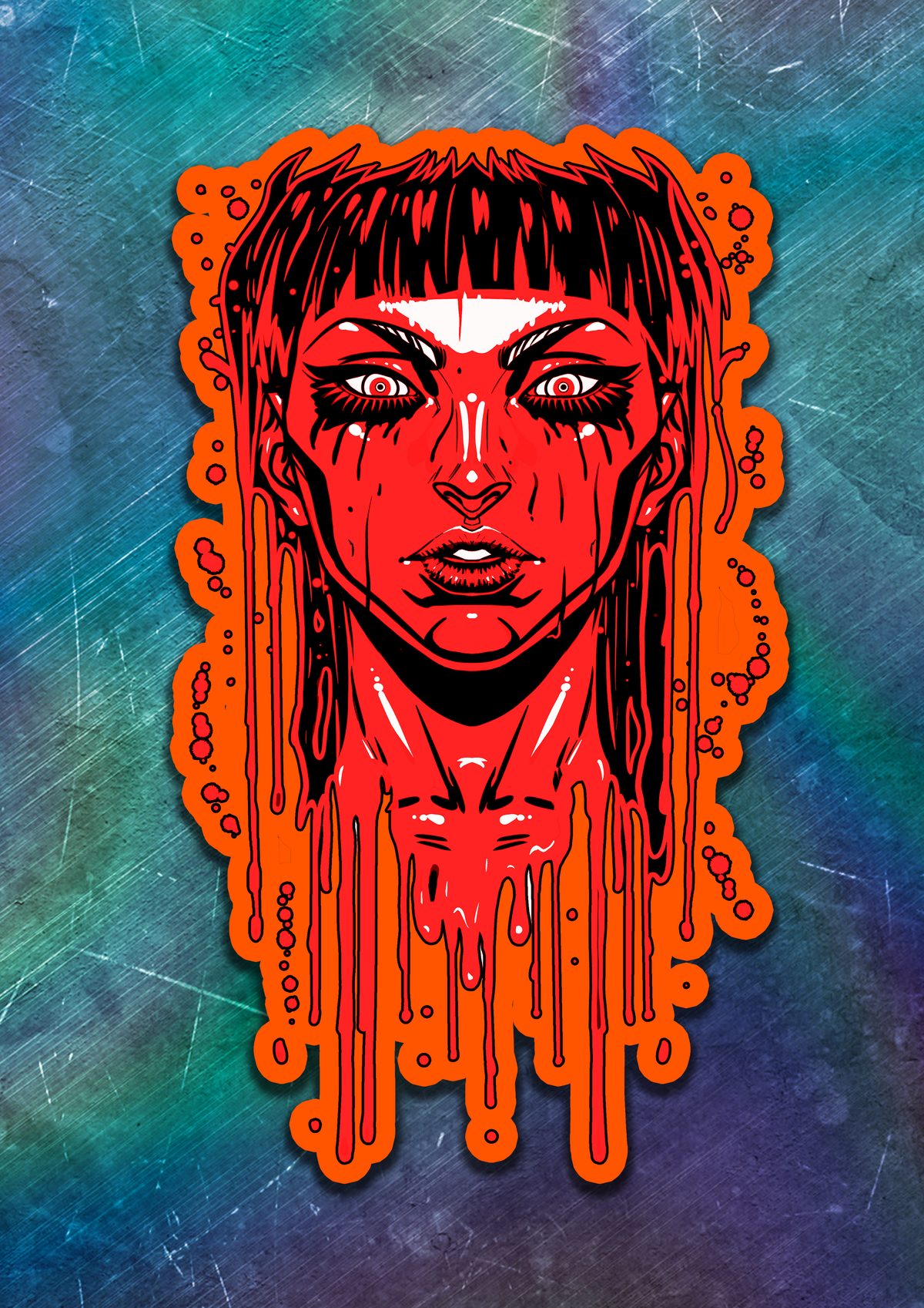 Acid Pour Vinyl Sticker