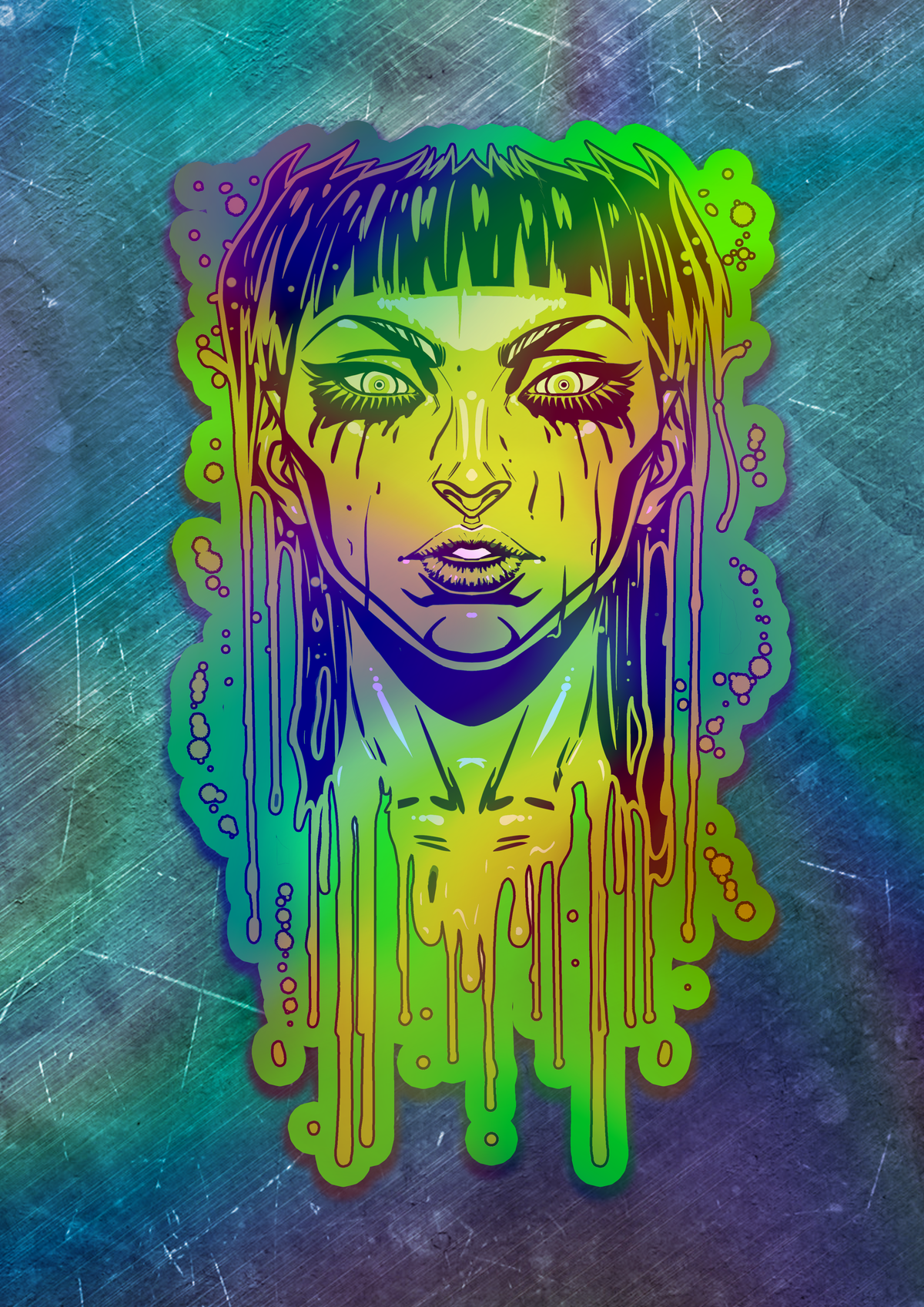 Acid Pour Vinyl Sticker