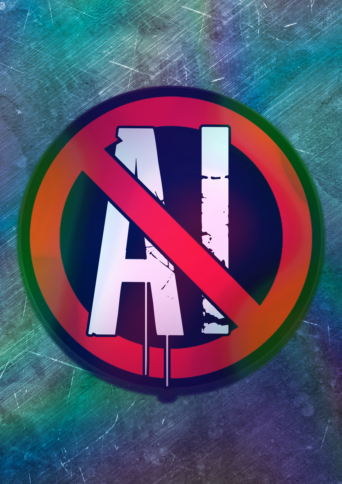 Anti-AI Vinyl Sticker