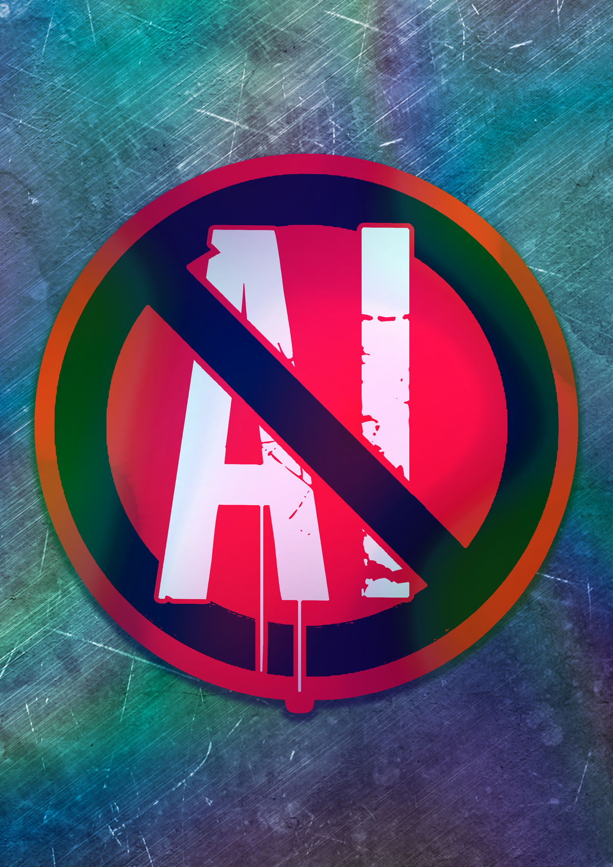 Anti-AI Vinyl Sticker