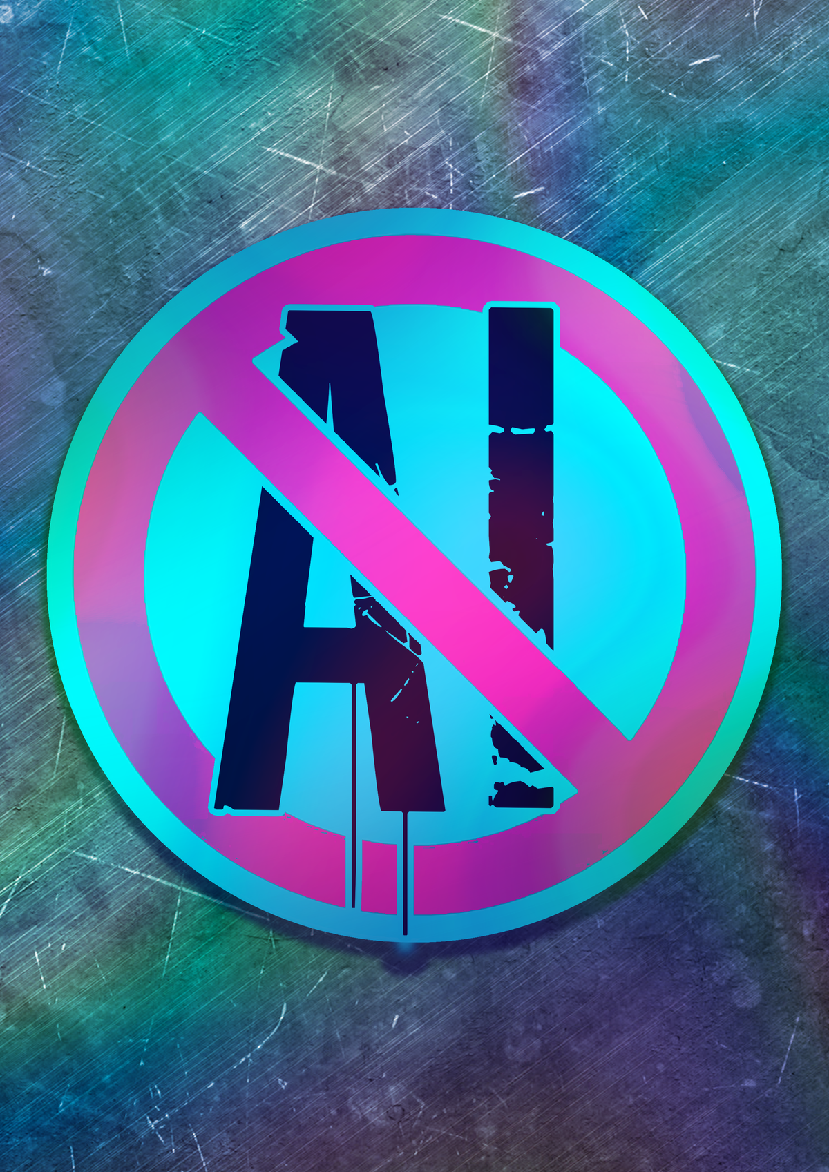 Anti-AI Vinyl Sticker