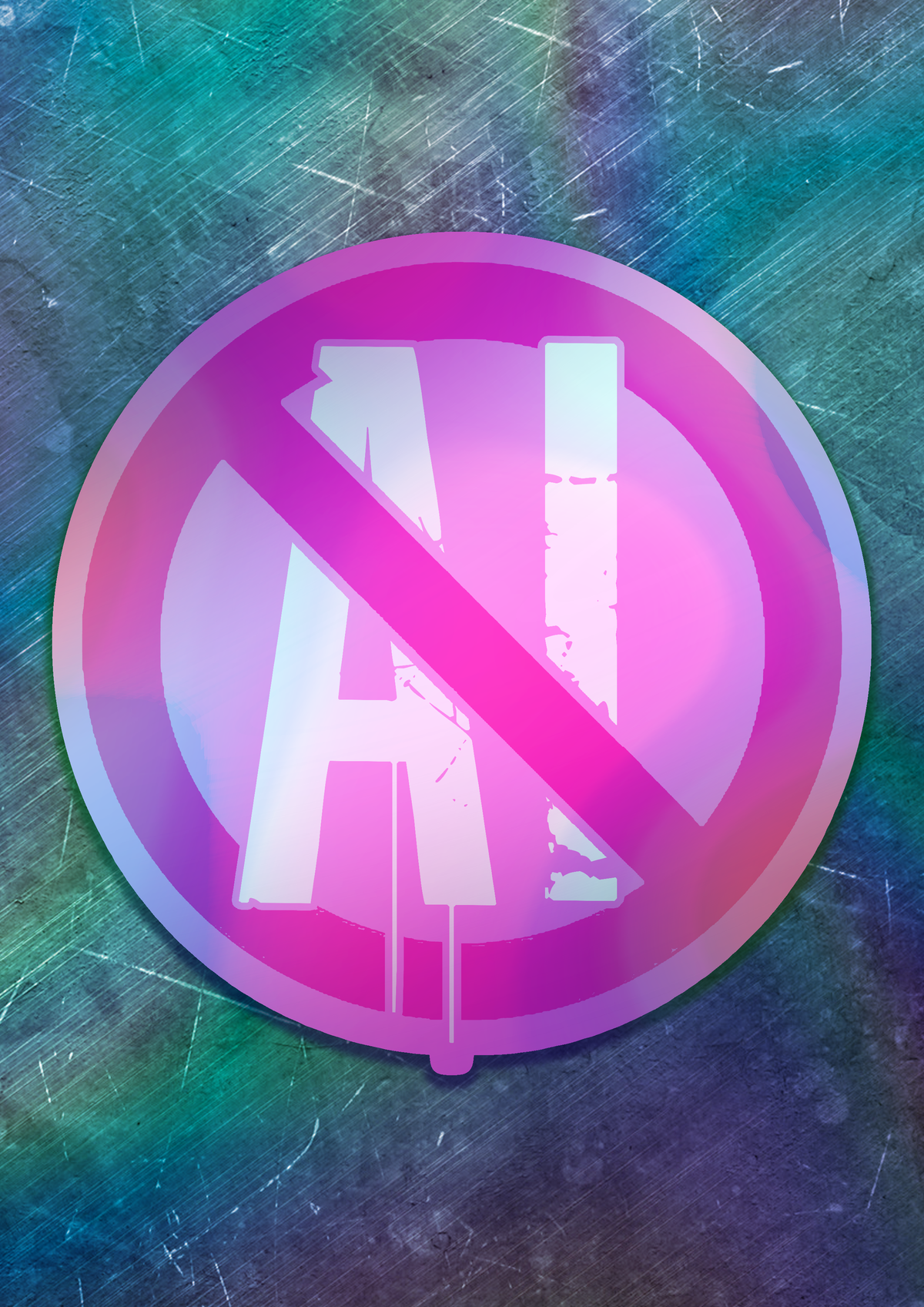 Anti-AI Vinyl Sticker