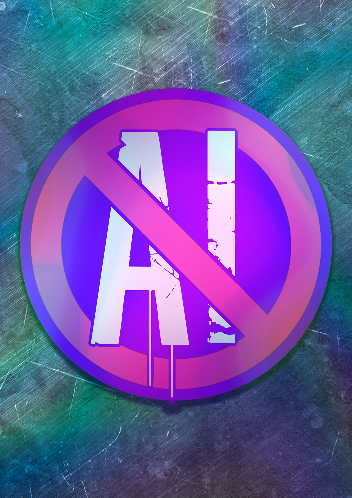 Anti-AI Vinyl Sticker