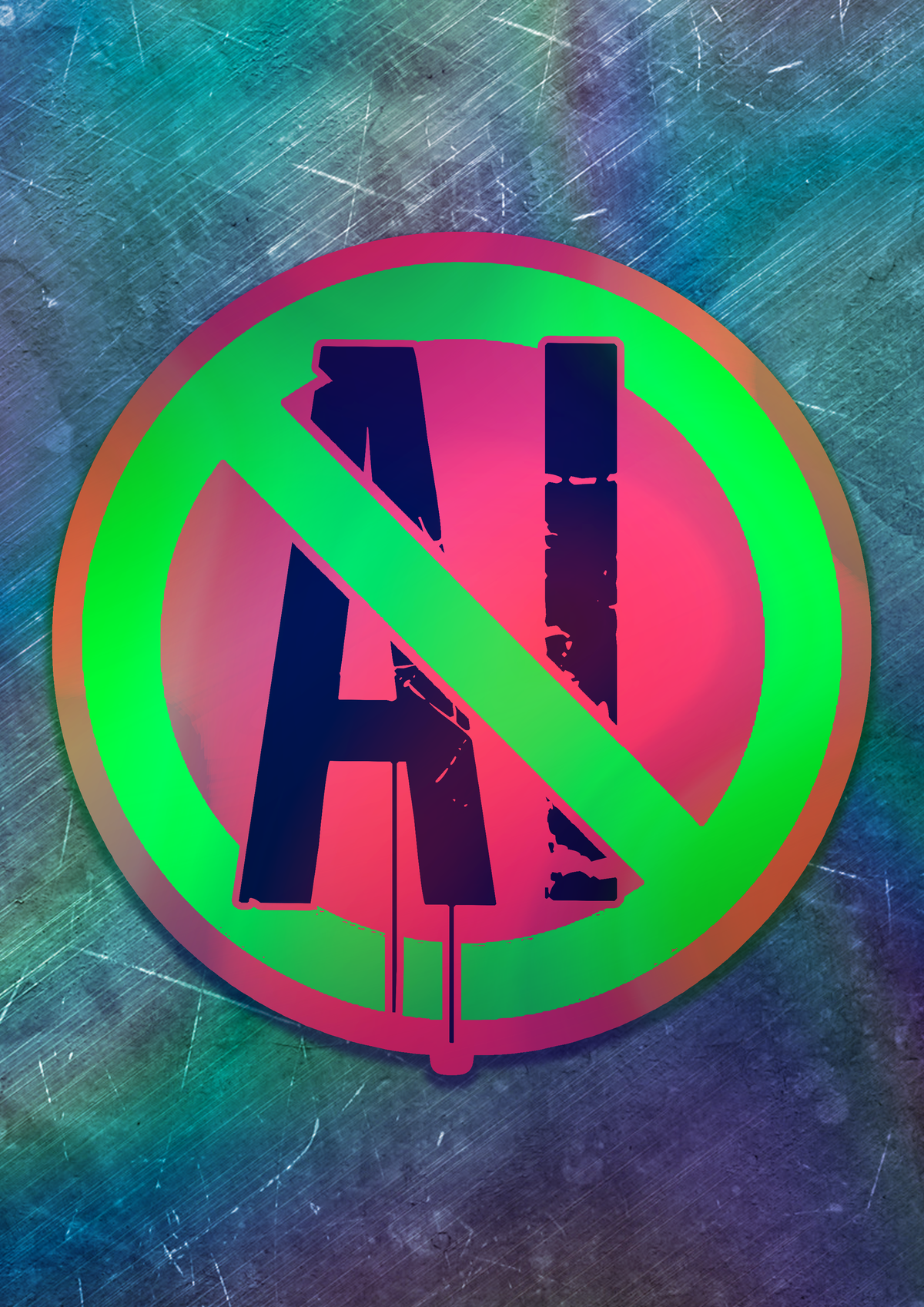 Anti-AI Vinyl Sticker