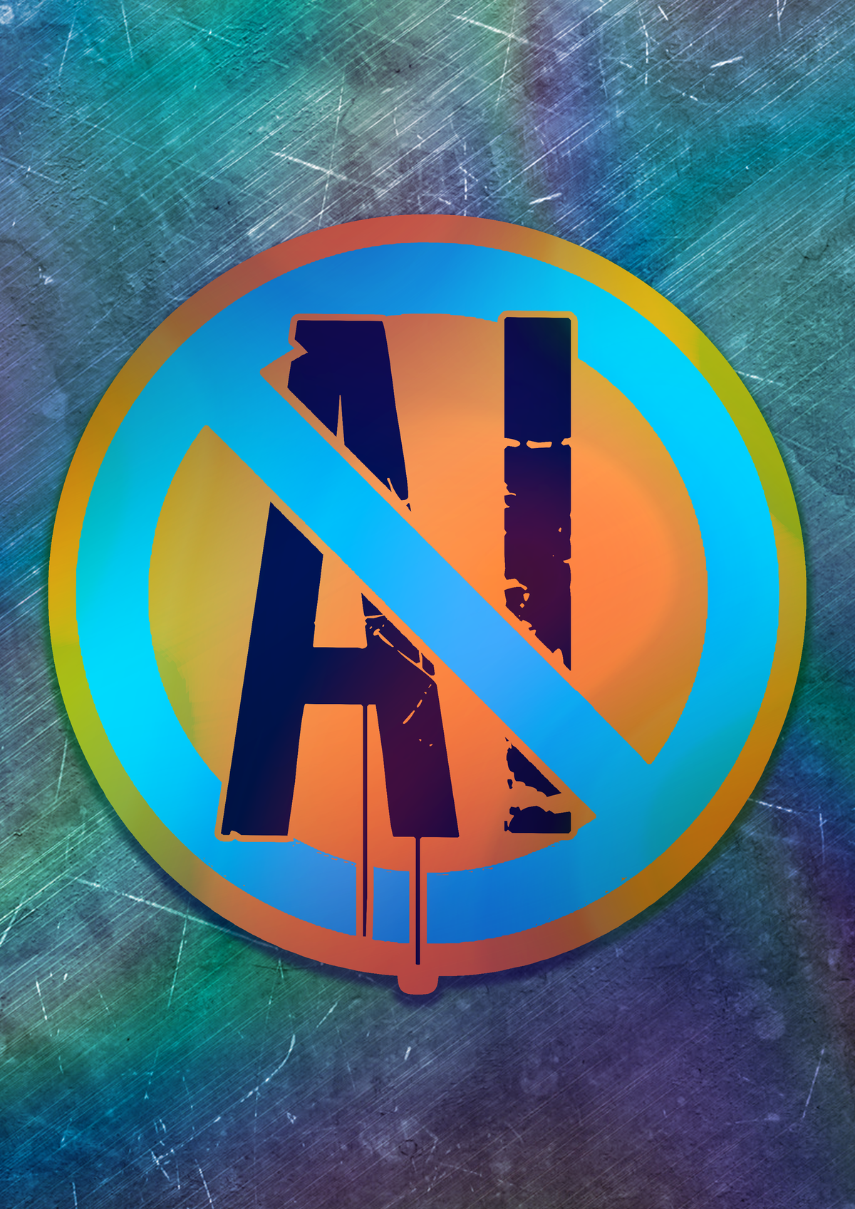 Anti-AI Vinyl Sticker