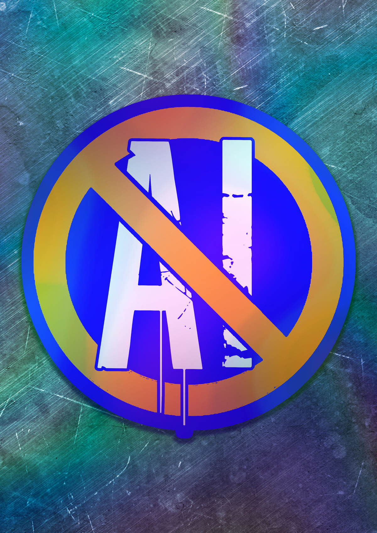 Anti-AI Vinyl Sticker