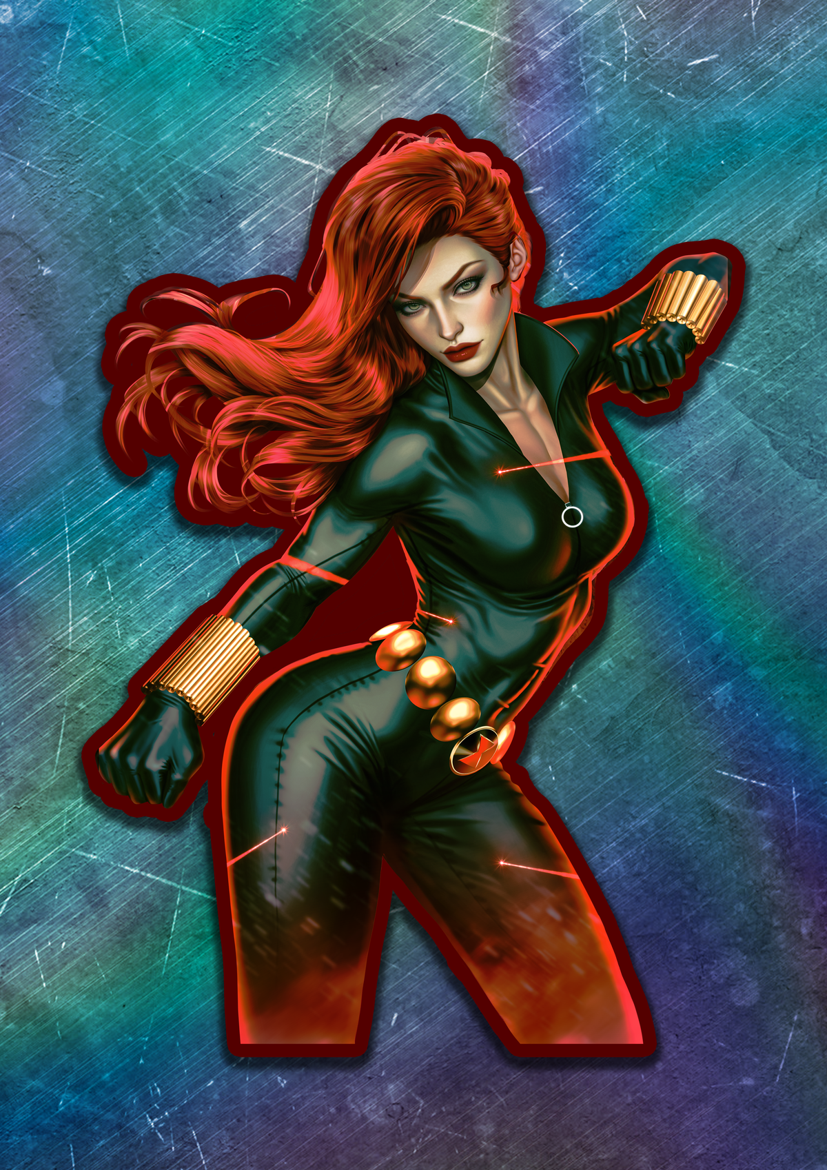 Black Widow Vinyl Sticker