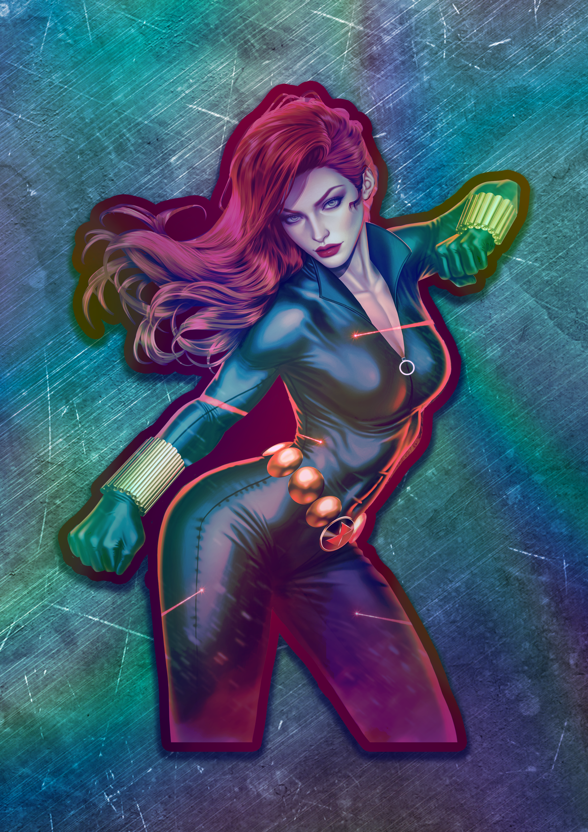 Black Widow Vinyl Sticker