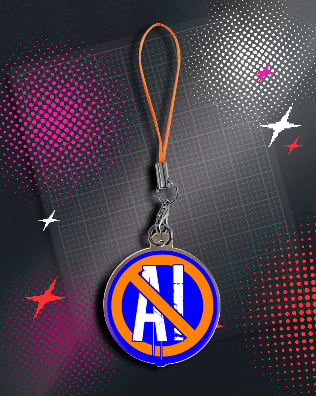 Anti-AI Fizzy Pop Acrylic Phone Charm