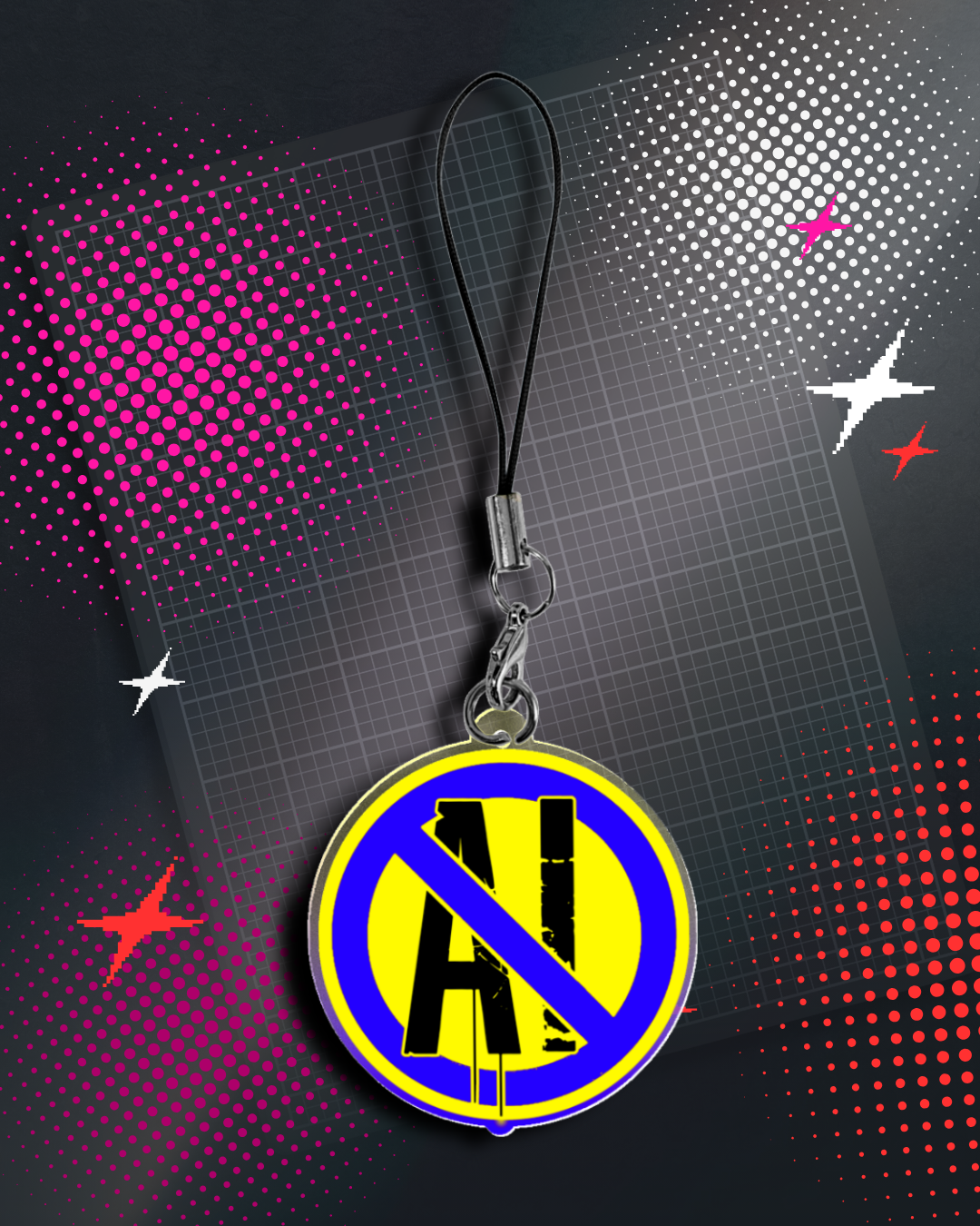 Anti-AI Electric Lemonade Acrylic Phone Charm