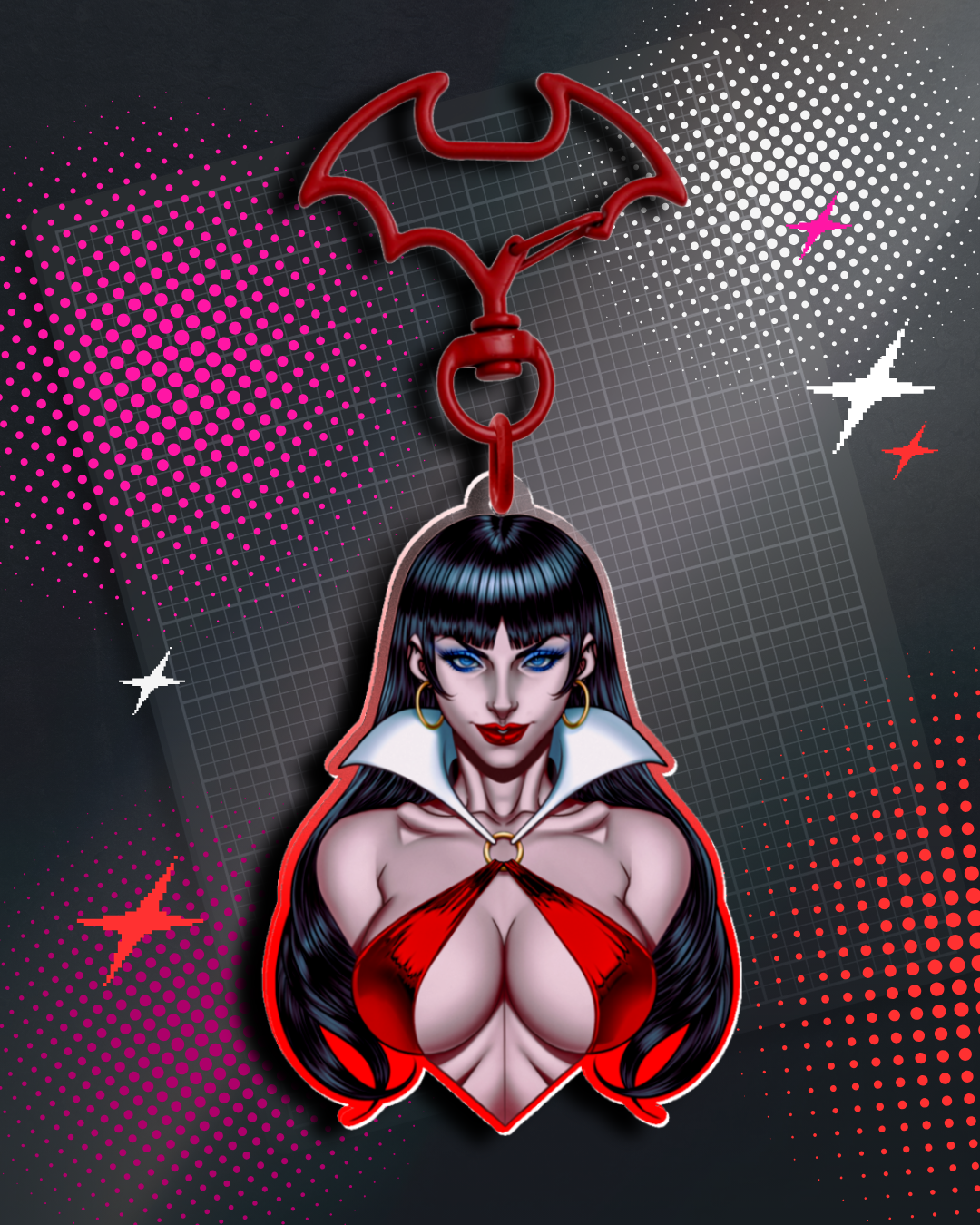 Vampirella Clear Acrylic Keychain