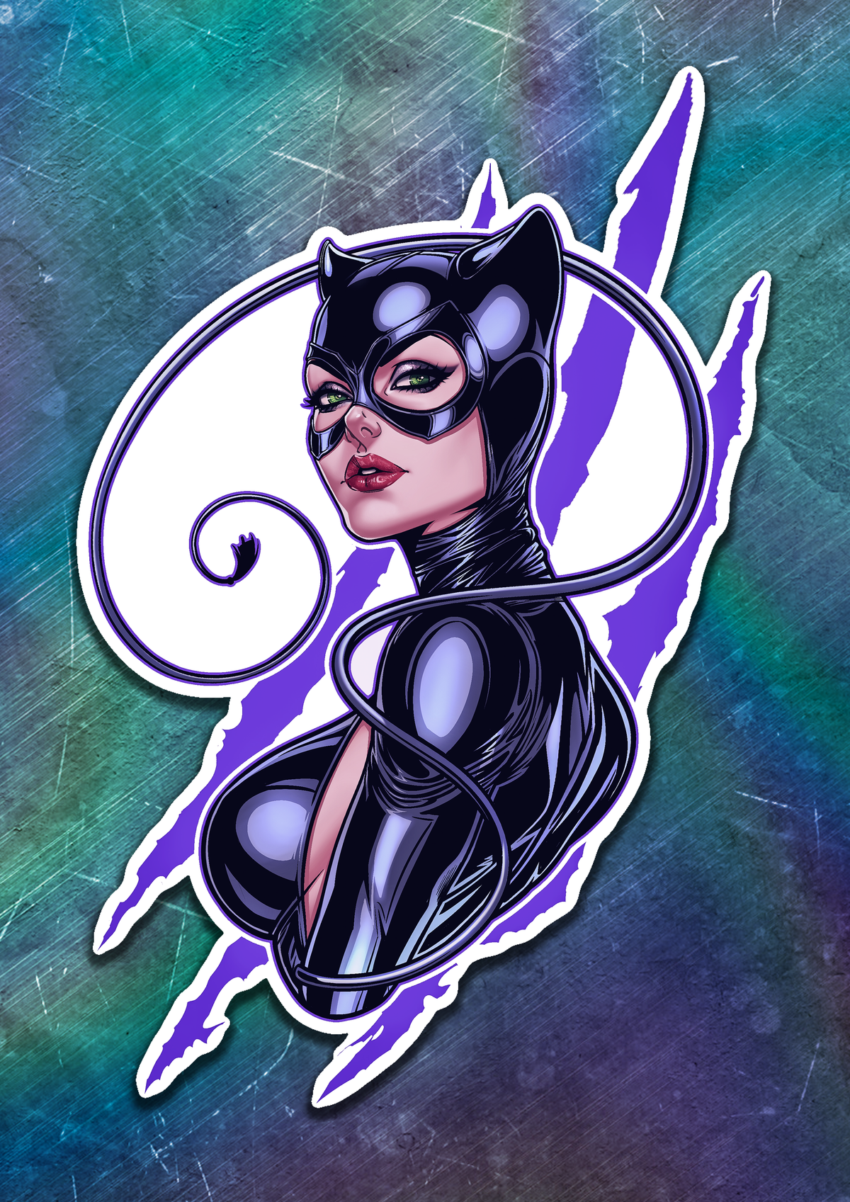Catwoman Bust Vinyl Sticker