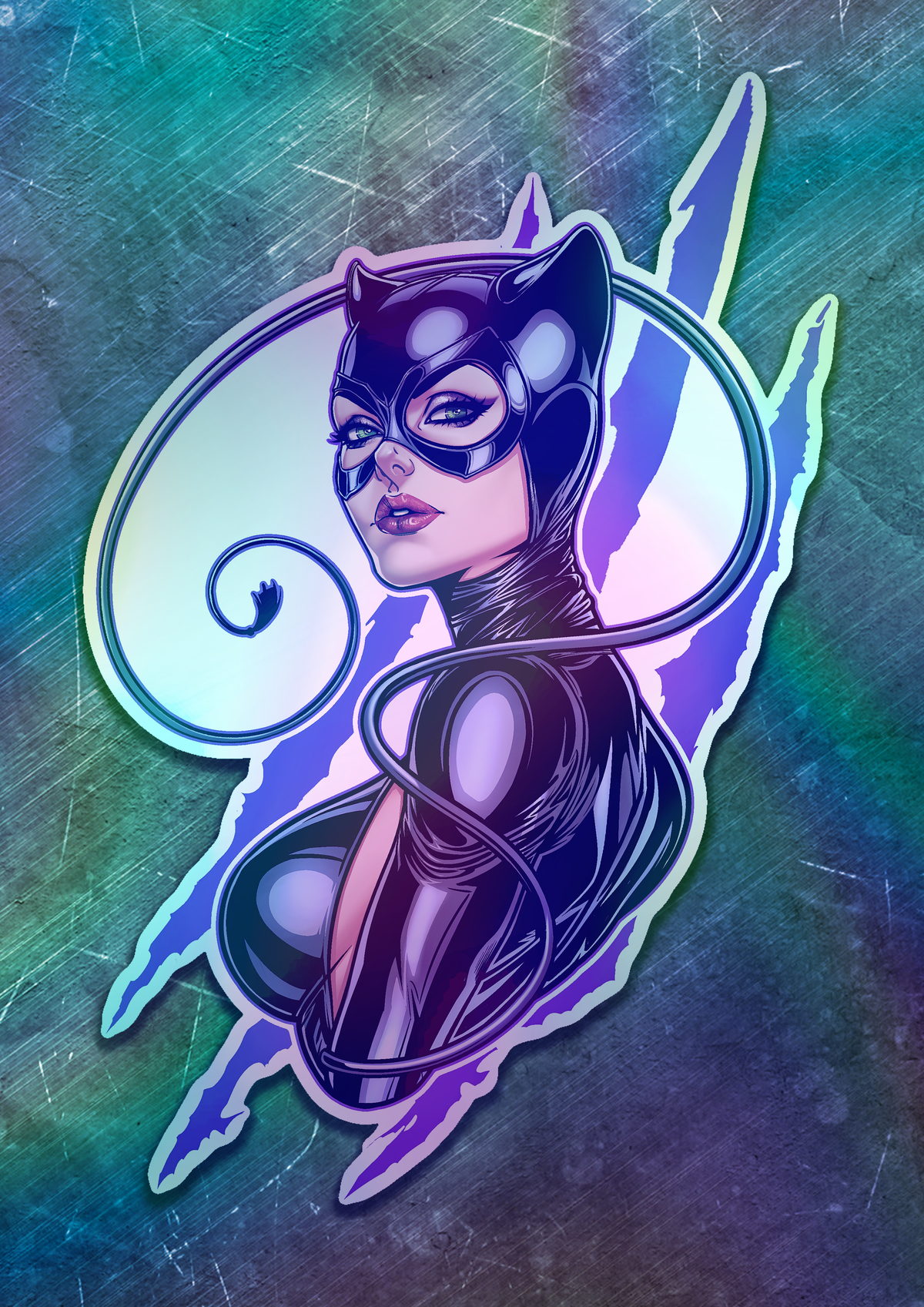 Catwoman Bust Vinyl Sticker