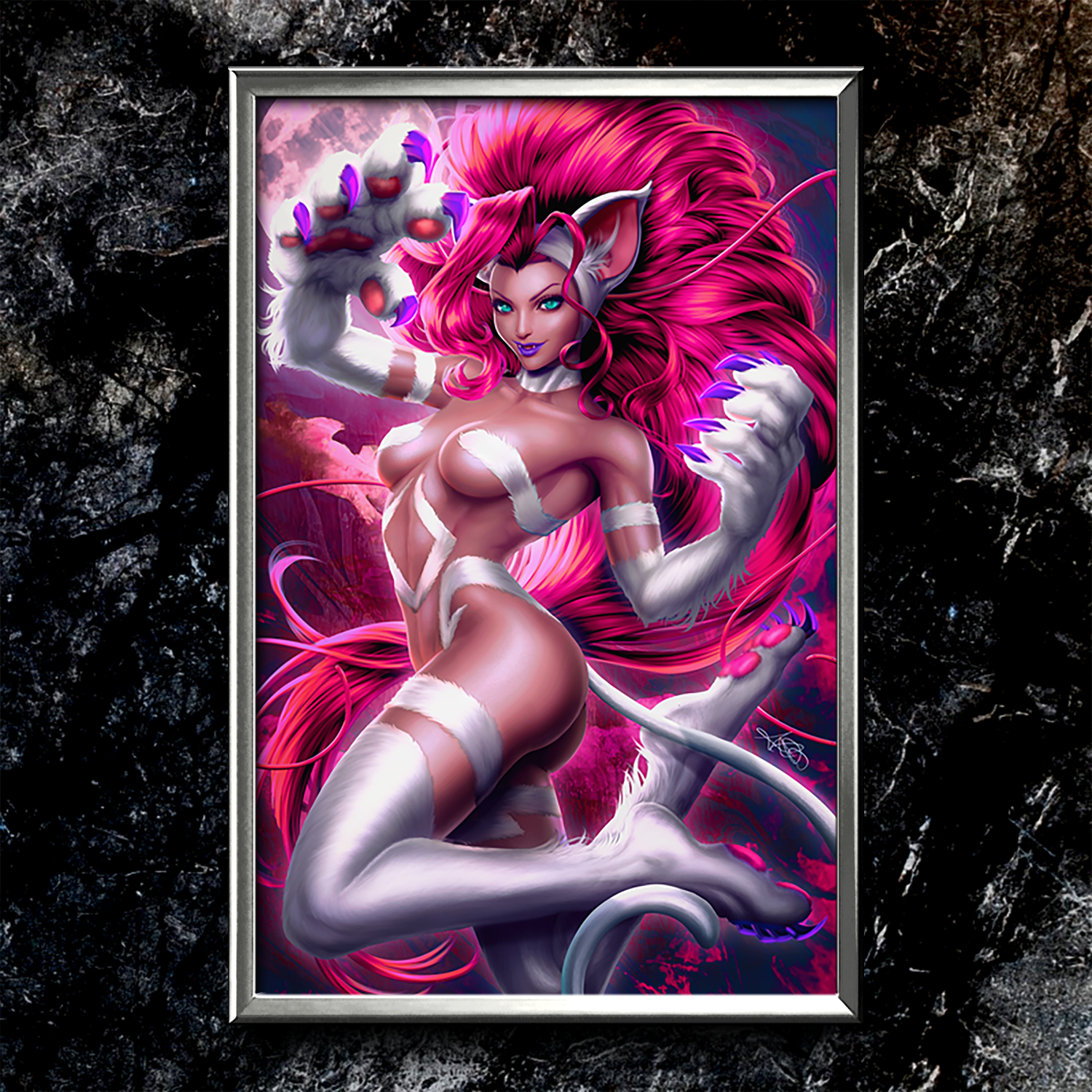 Darkstalkers Felicia (2023 Udon) #1"Pink" Semi-Gloss Art Print