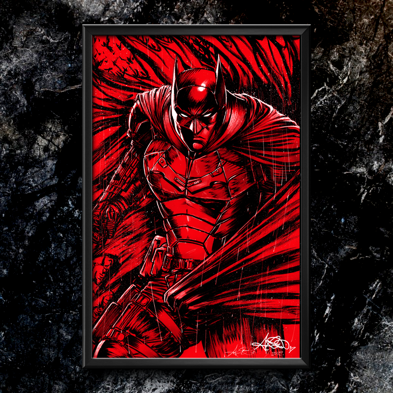The Batman (Red) Semi-Gloss Art Print