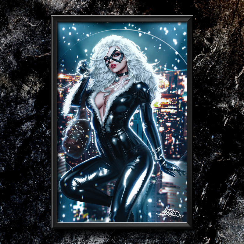 Black Cat "Jewel Heist" Semi-Gloss Art Print