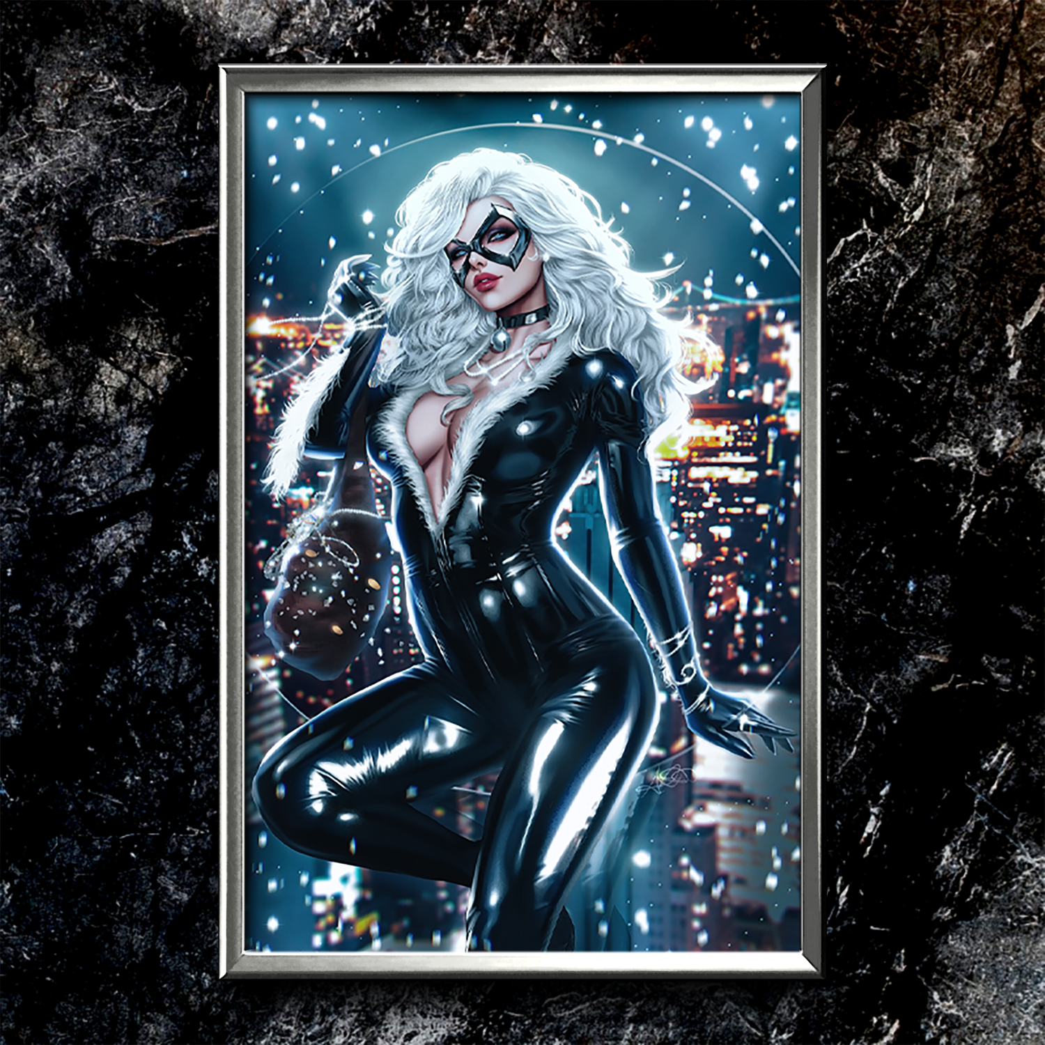 Black Cat "Jewel Heist" Semi-Gloss Art Print