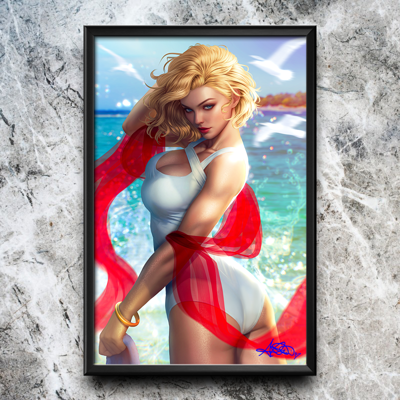 G'Norts Swimsuit Edition #1 "Powergirl" Semi-Gloss Art Print
