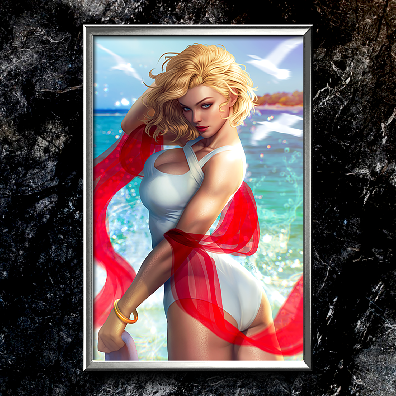 G'Norts Swimsuit Edition #1 "Powergirl" Semi-Gloss Art Print