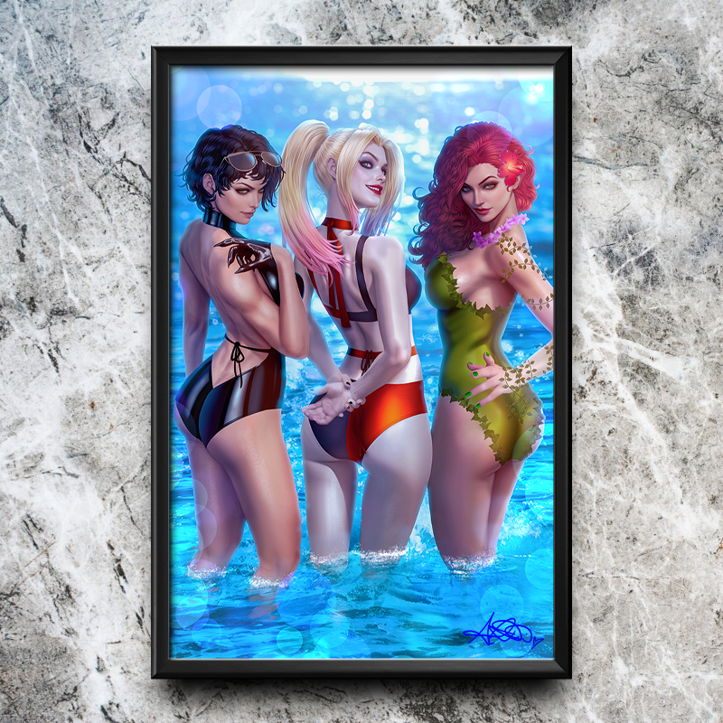 G'Norts Swimsuit Edition #1 "DC Sirens" Semi-Gloss Art Print