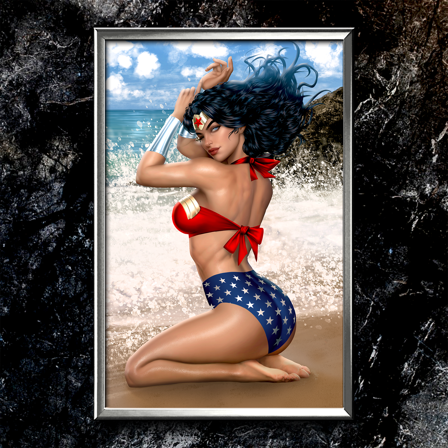 G'Nort's Illustrated Swimsuit Edition "Wonder Woman" Semi-Gloss Art Print