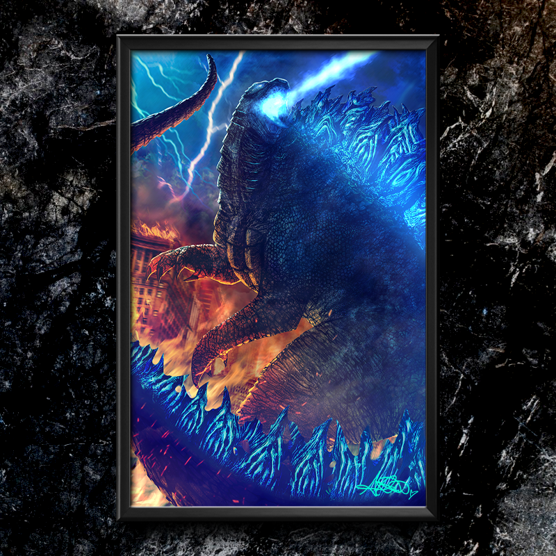 Godzilla Atomic Breath Semi-Gloss Art Print
