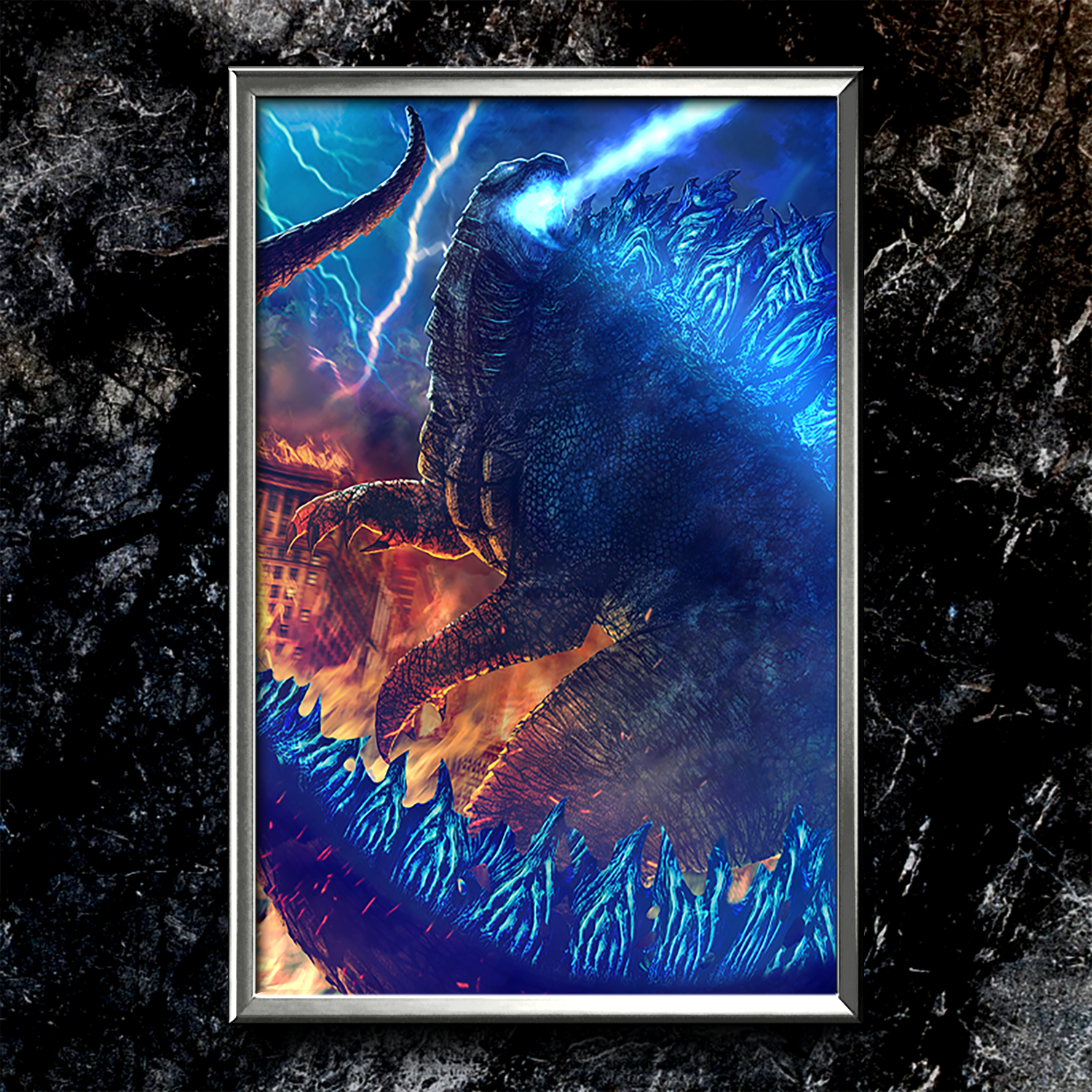 Godzilla Atomic Breath Semi-Gloss Art Print
