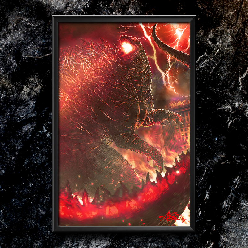 Godzilla Nuclear Pulse Semi-Gloss Art Print