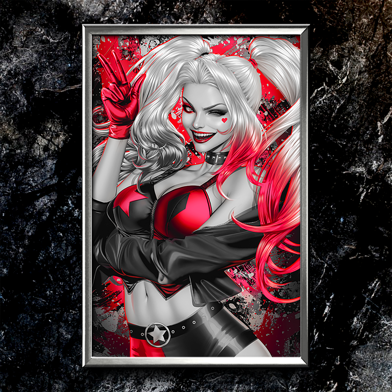 Harley Quinn: Black+White+Redder #6 Semi-Gloss Art Print