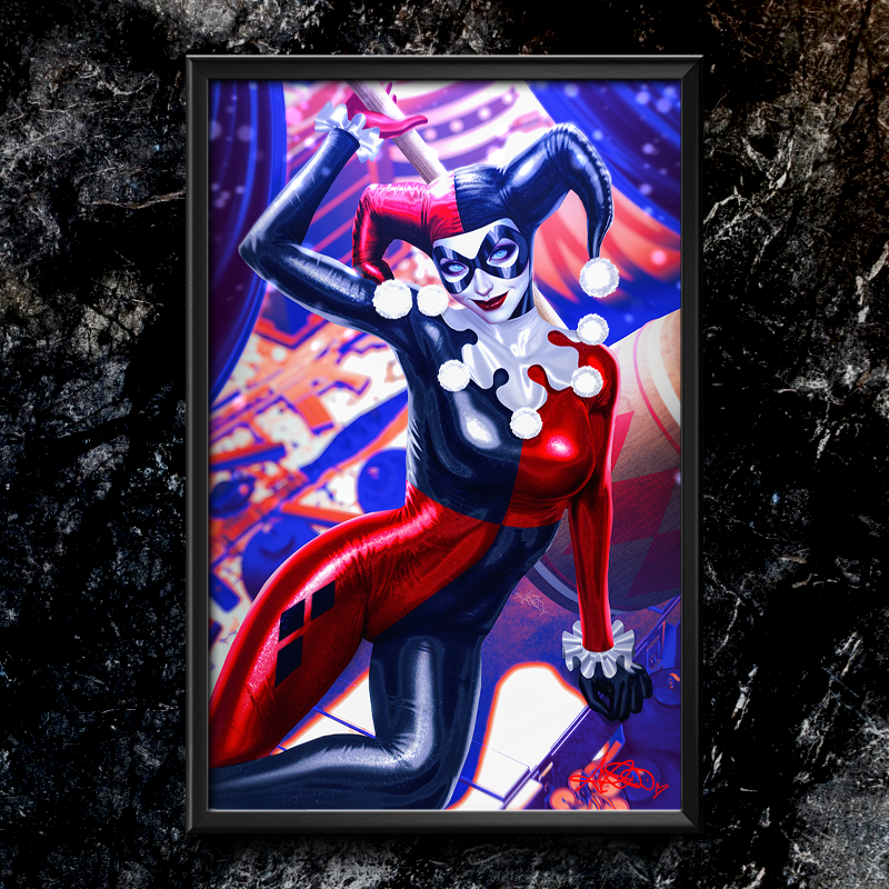 Harley Quinn Jester Semi-Gloss Art Print