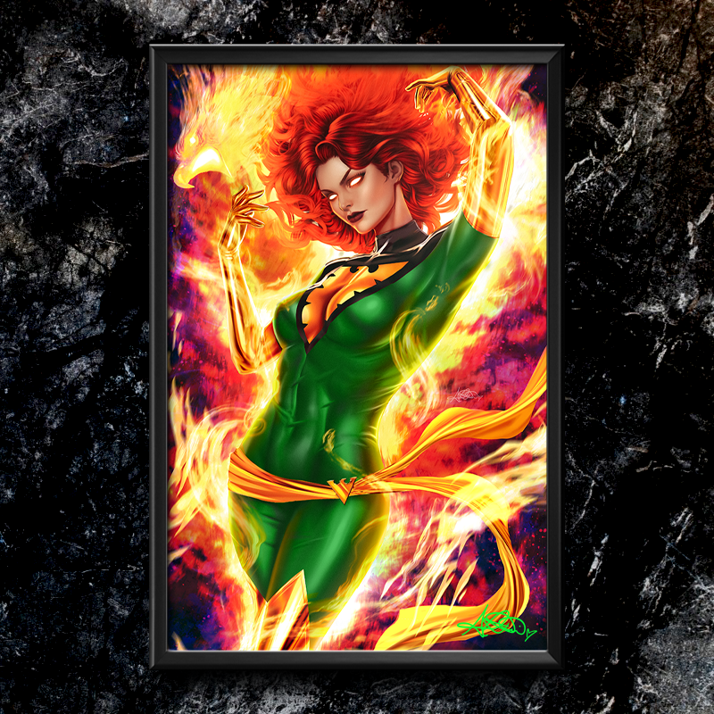 Jean Grey #1 "Green" Semi-Gloss Art Print