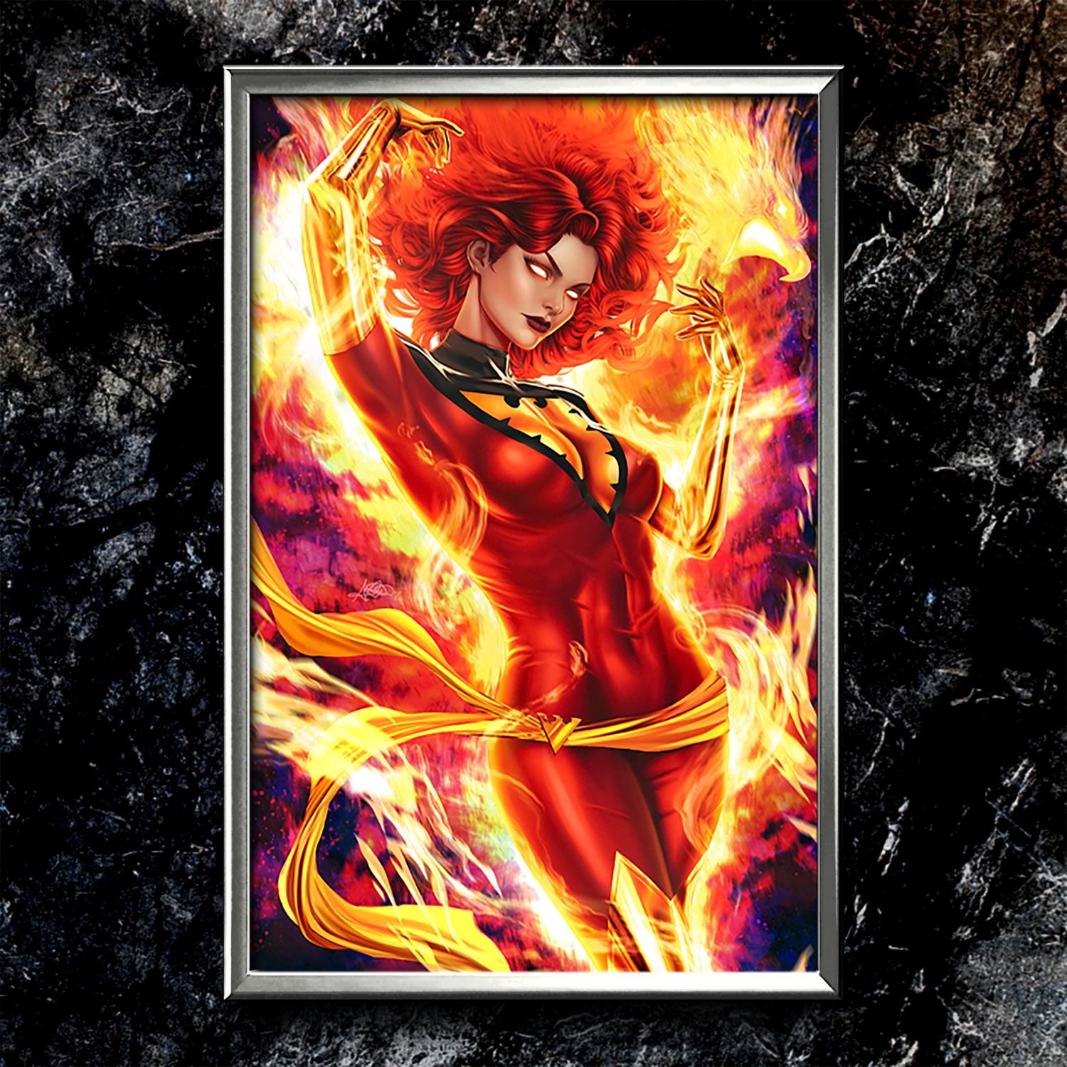 Jean Grey #1 "Red" Semi-Gloss Art Print