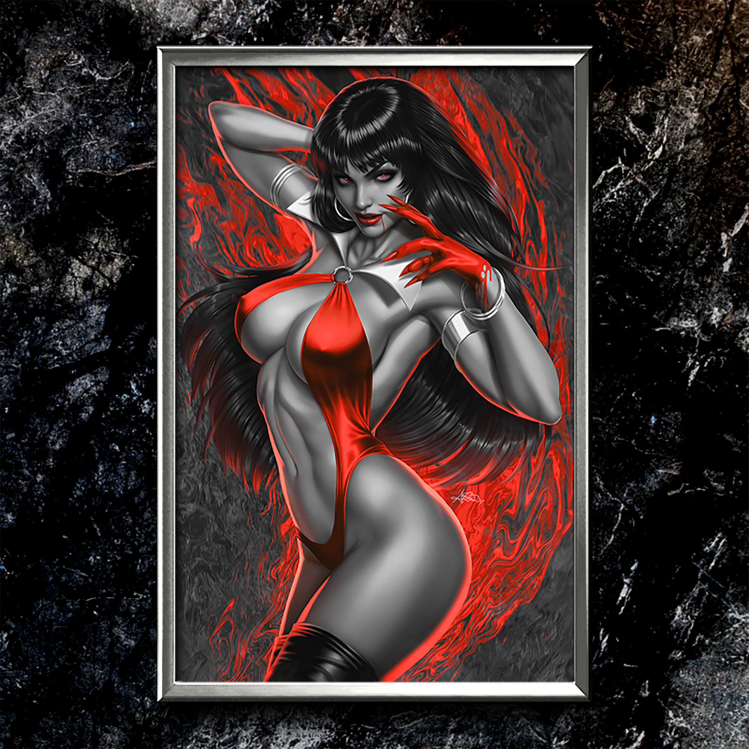 Vampirella: Dark Reflections #1 BWR Semi-Gloss Art Print