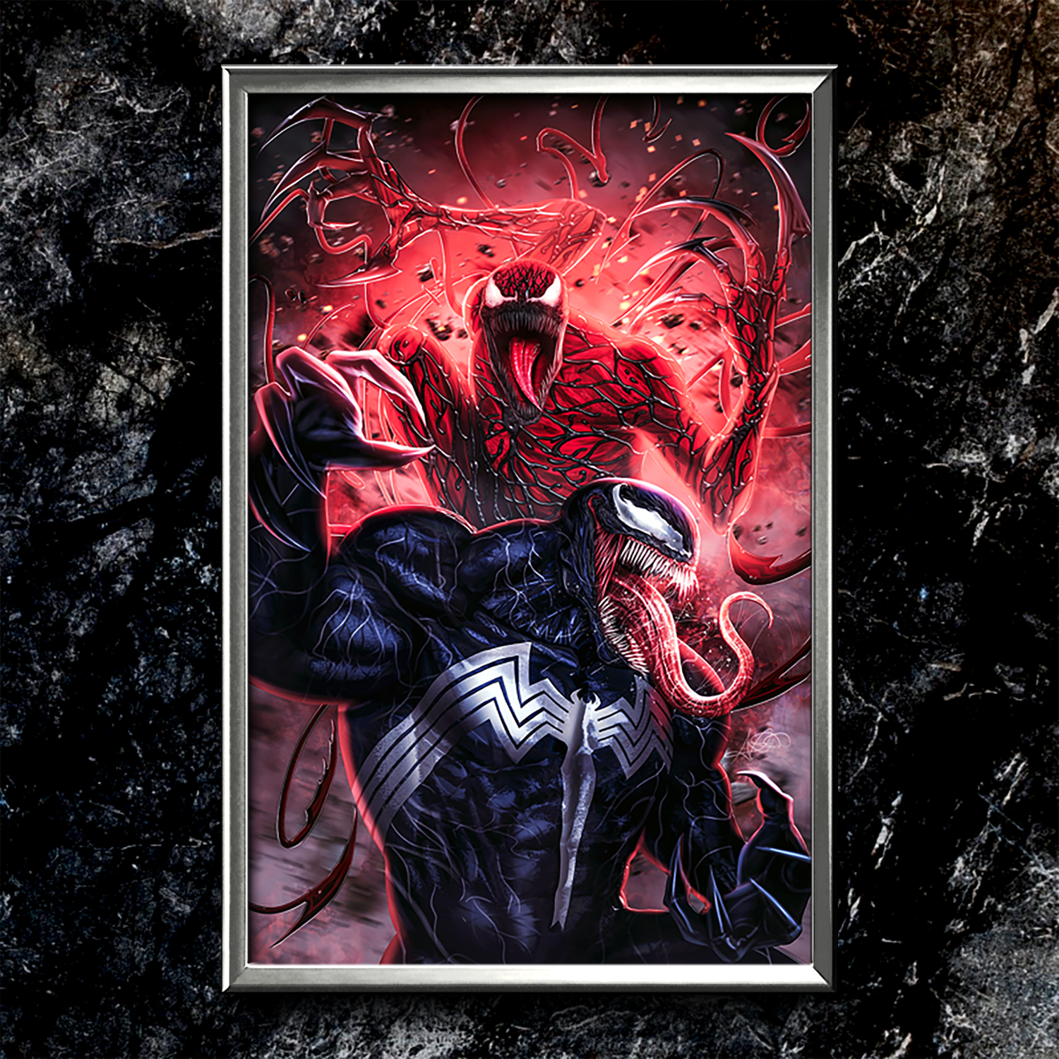Venom vs Carnage Semi-Gloss Art Print