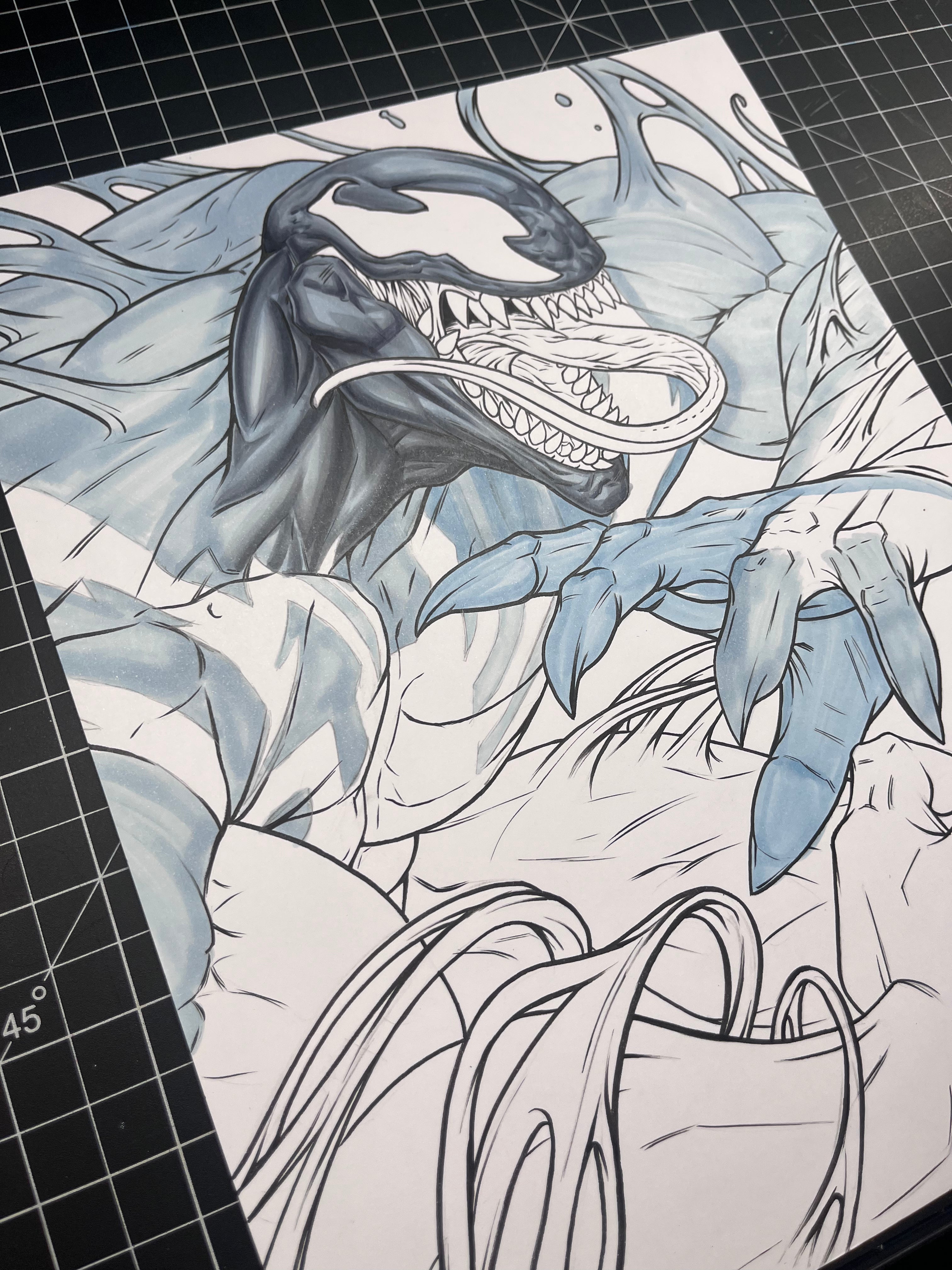 ADA Venom B Marvel Rivals A4 Size Art Original