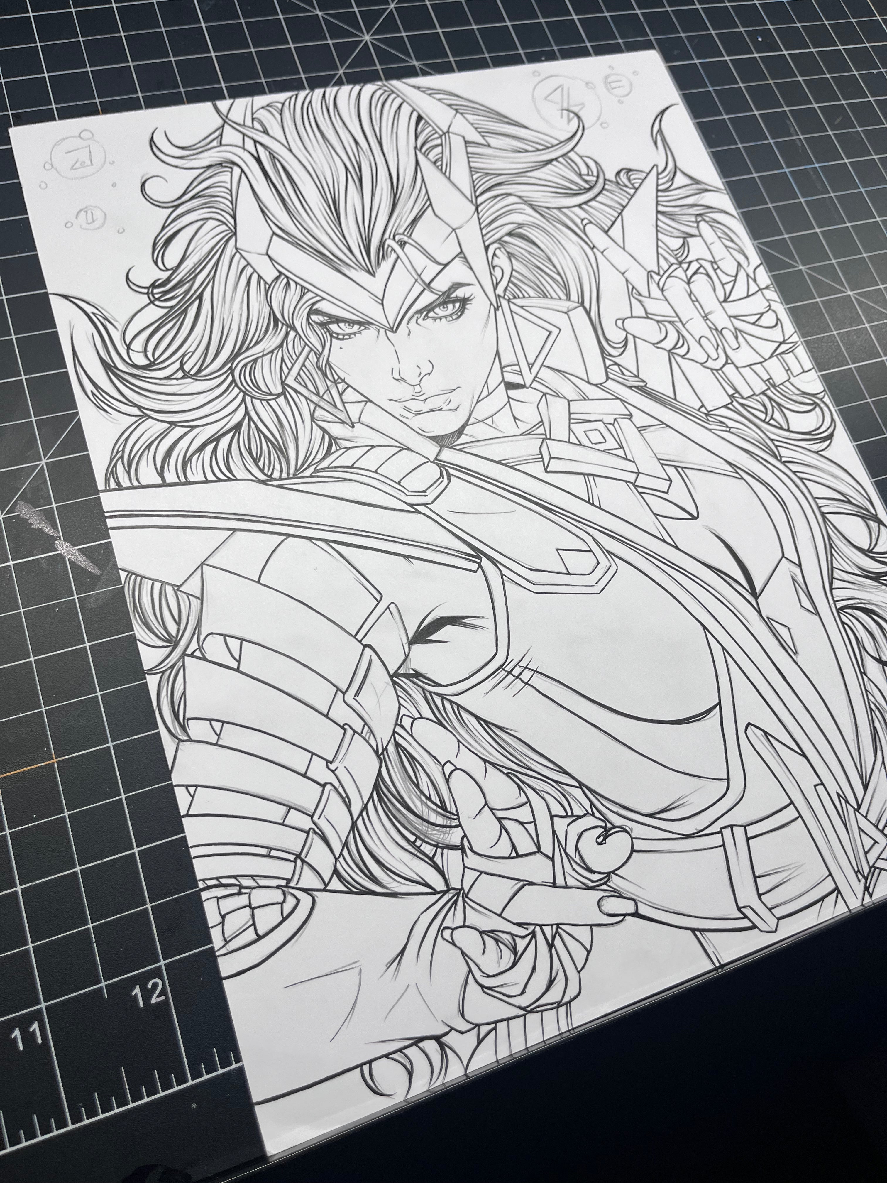 ADA Scarlet Witch P Marvel Rivals A4 Size Art Original