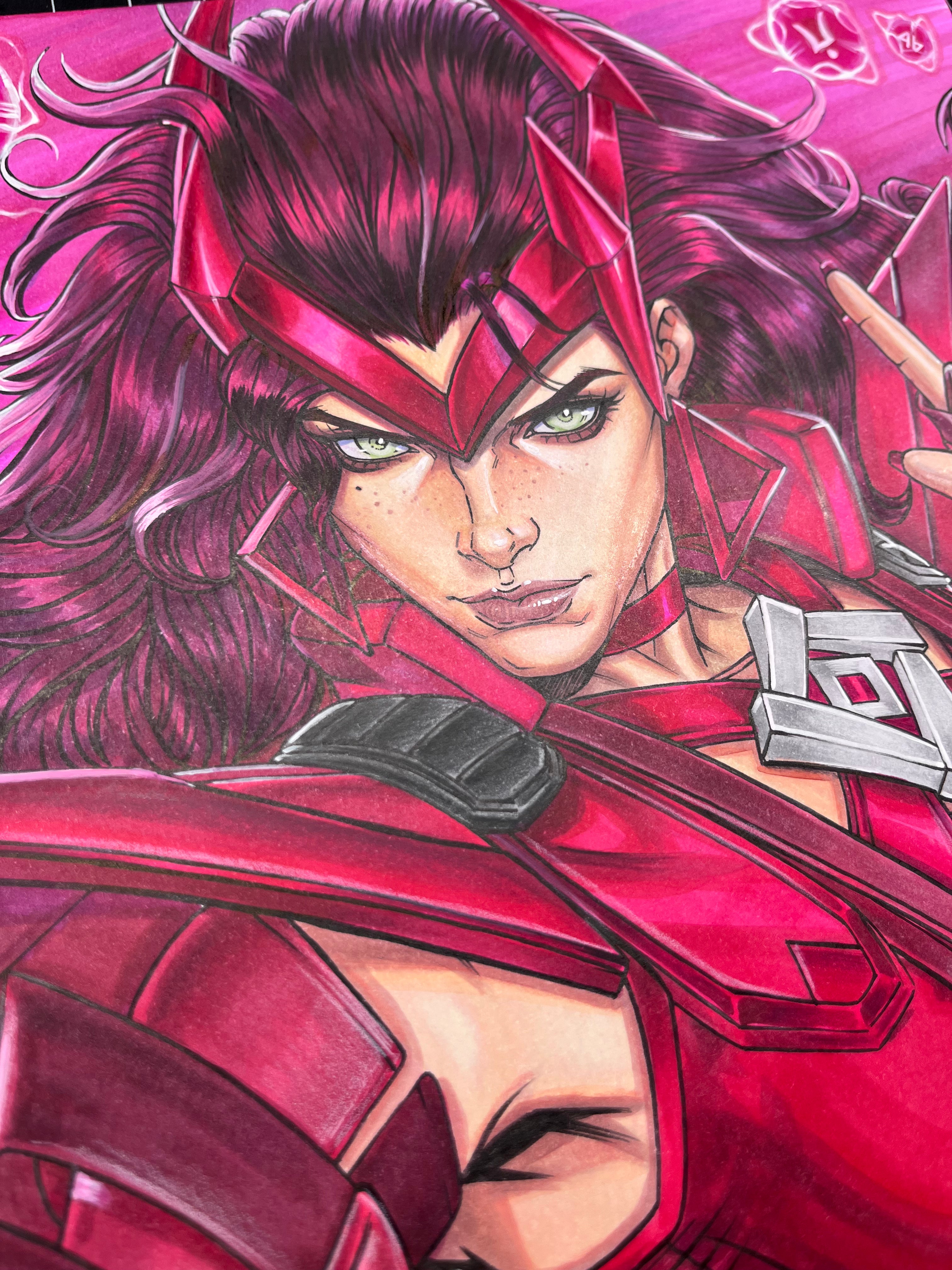 ADA Scarlet Witch P Marvel Rivals A4 Size Art Original