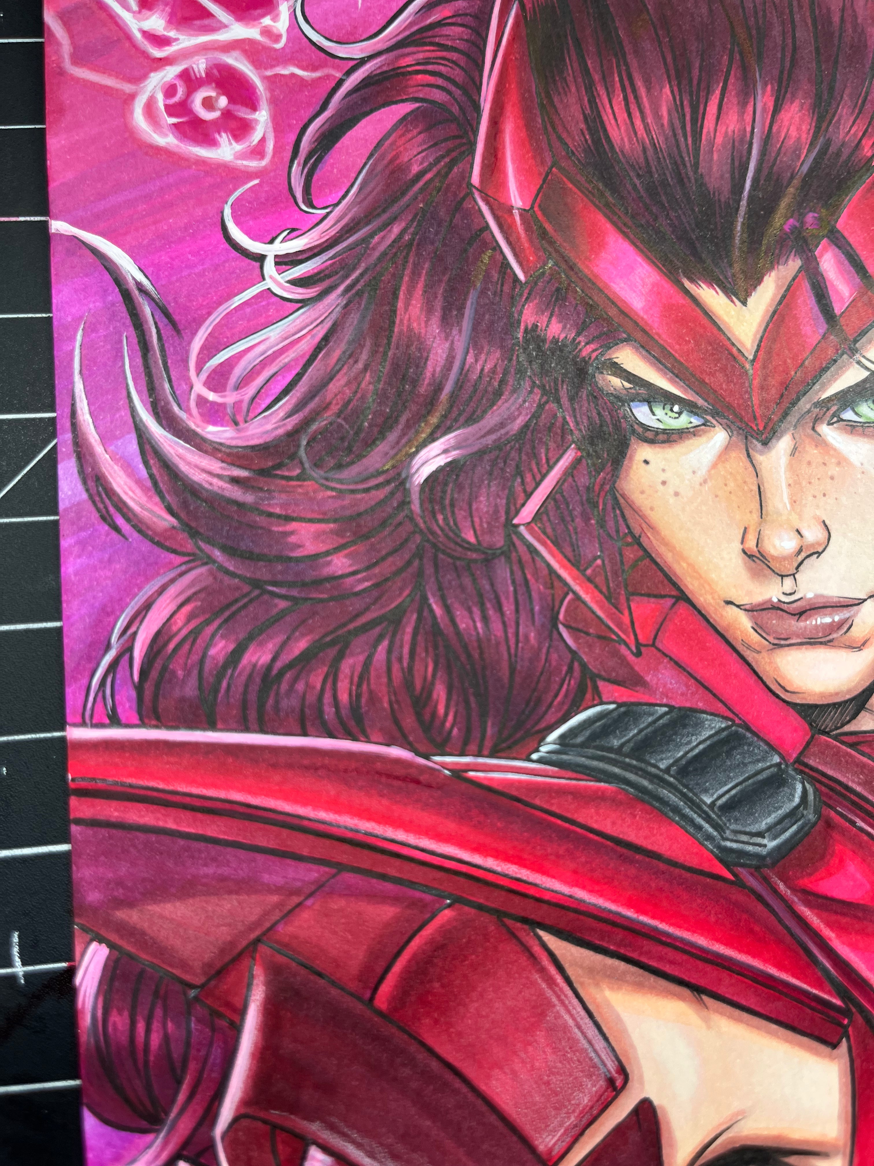 ADA Scarlet Witch P Marvel Rivals A4 Size Art Original