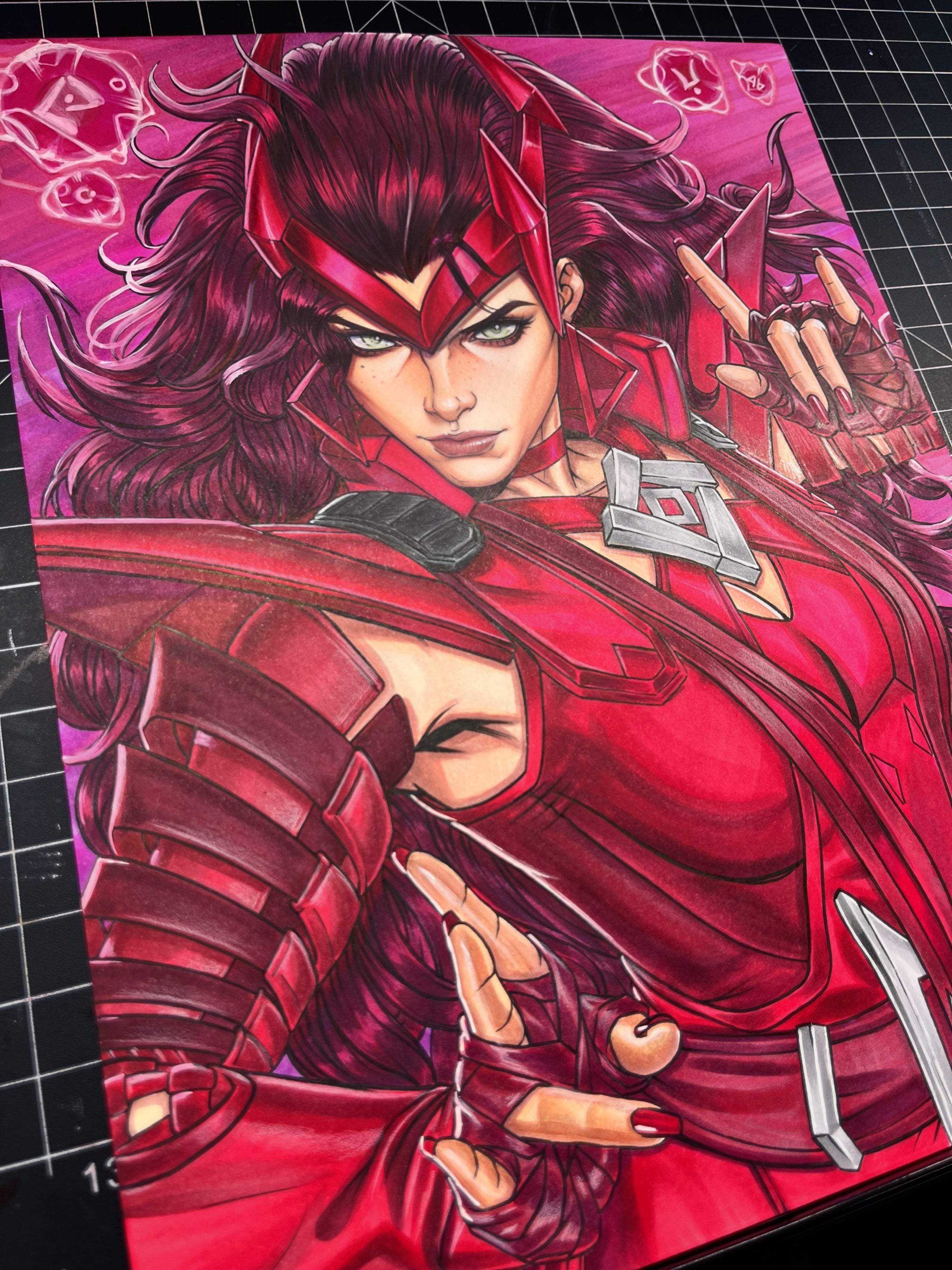 ADA Scarlet Witch P Marvel Rivals A4 Size Art Original