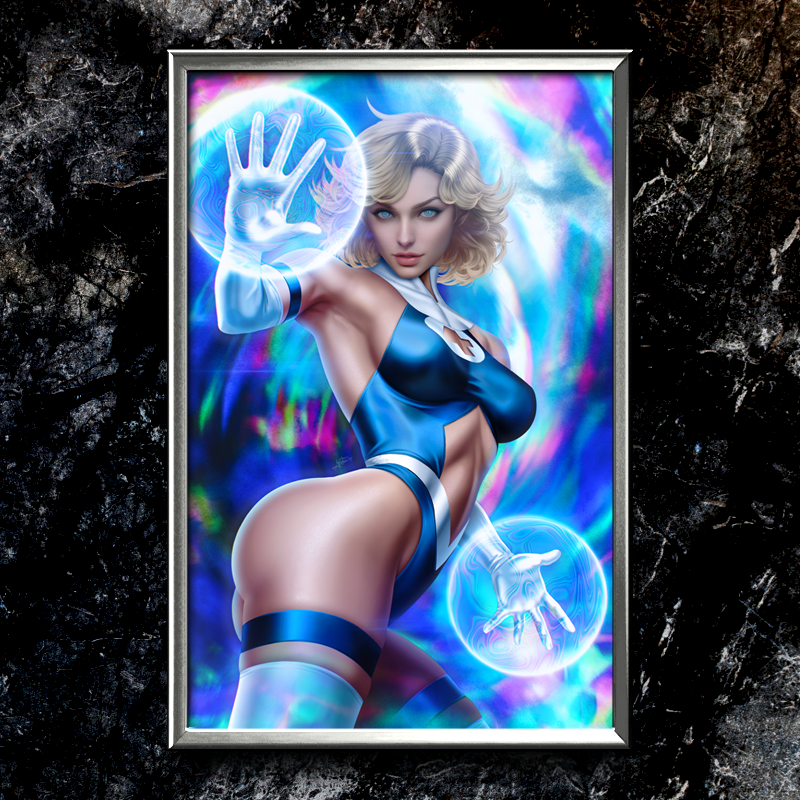 "Fantastic" Invisible Woman B Semi-Gloss Art Print