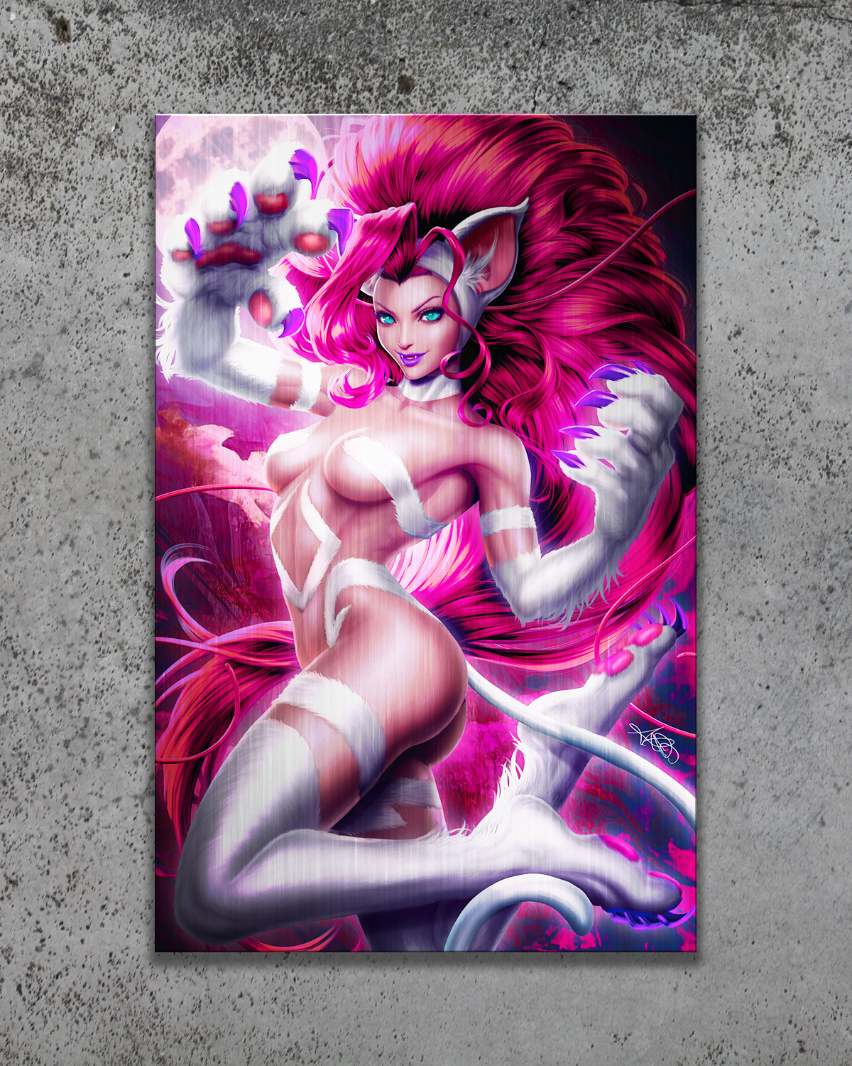 Darkstalkers Felicia (2023 Udon) #1"Pink"  Metal Print