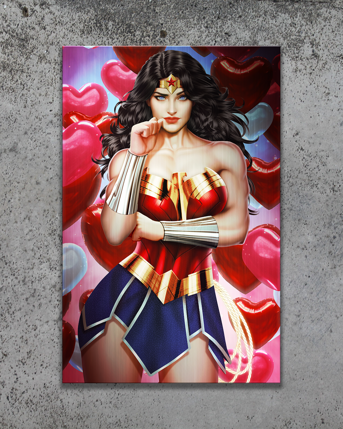 Wonder Woman Valentine's Day Metal Print