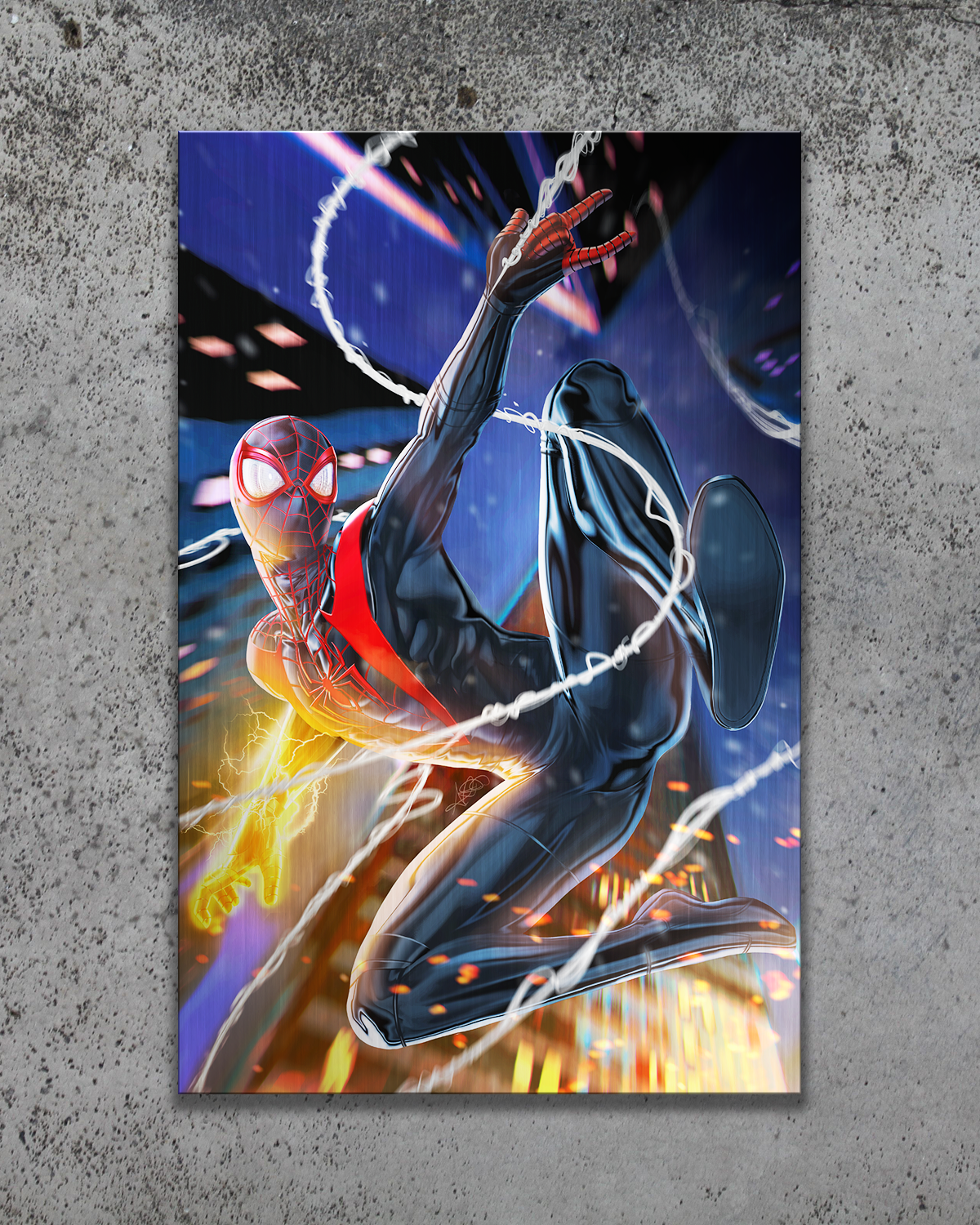Spider-Man Miles Morales "Night" Metal Print