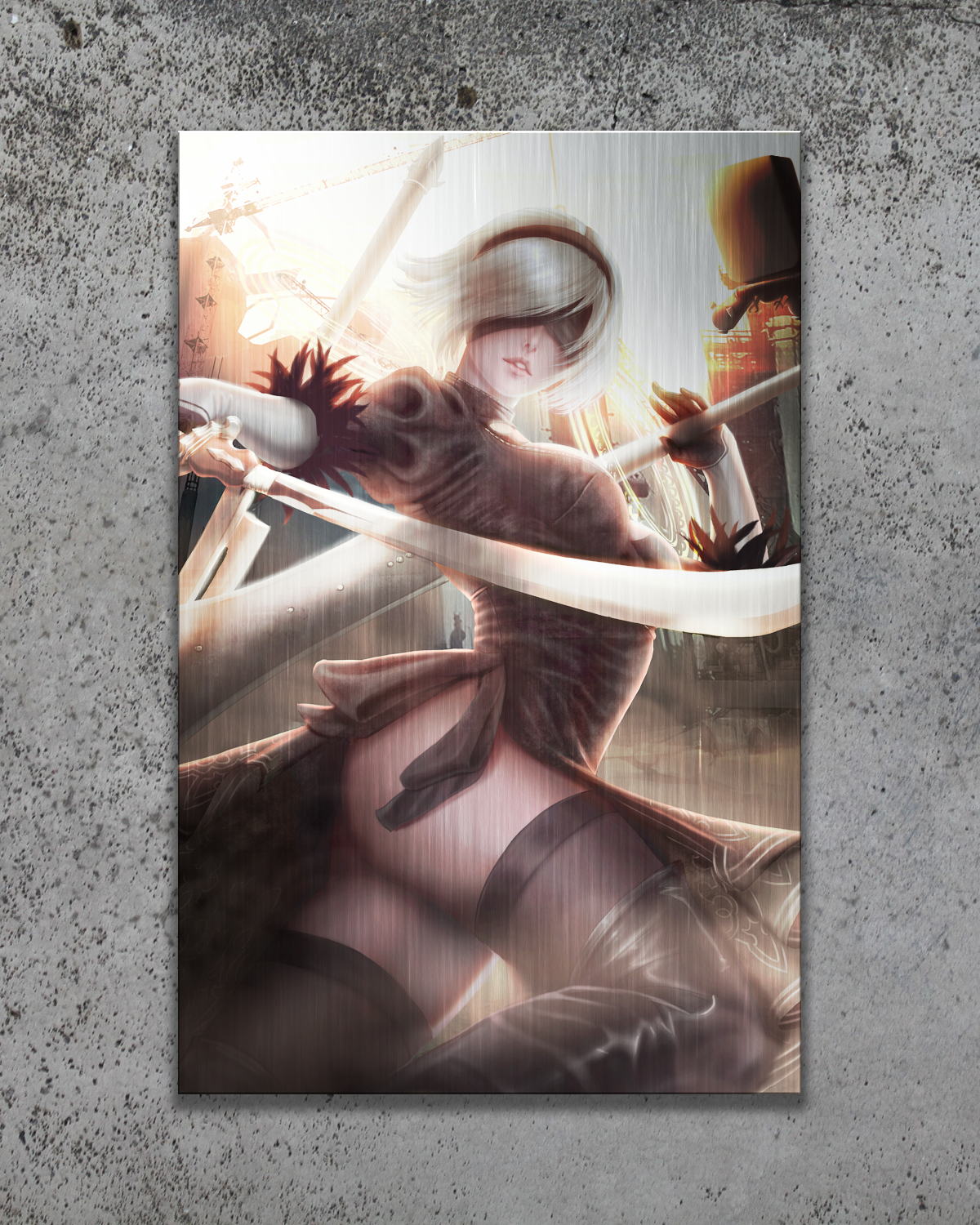 2B Nier Automata Metal Print