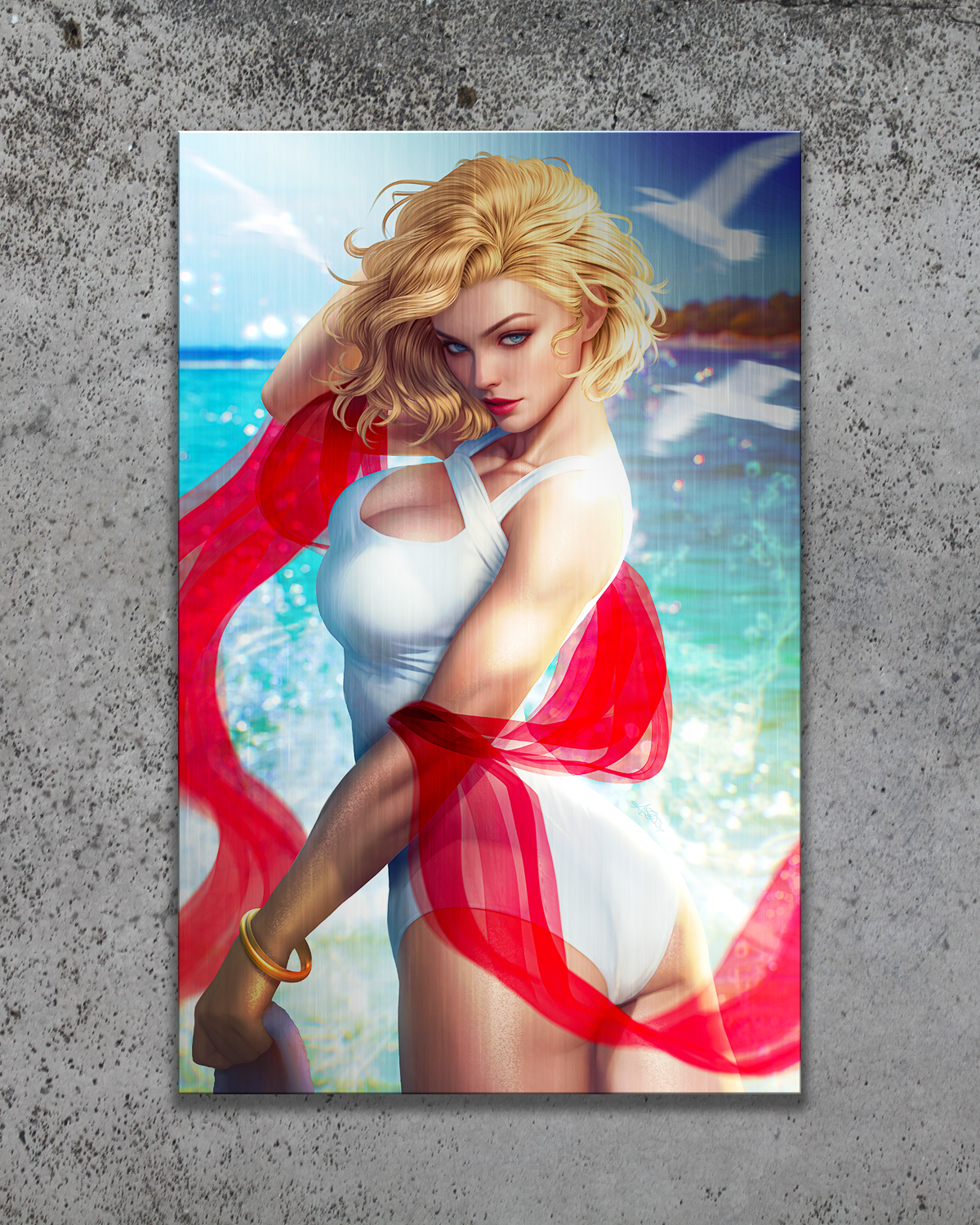 G'Norts Swimsuit Edition #1 "Powergirl"  Metal Print