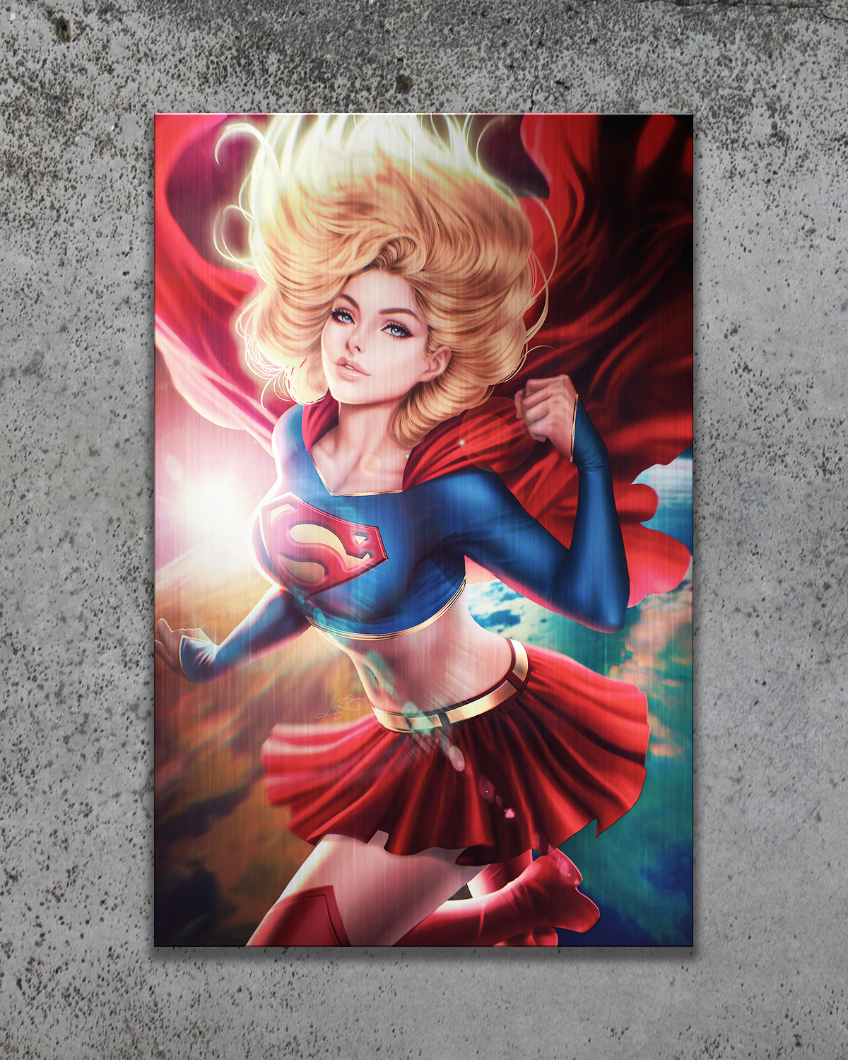 Supergirl "Flight" Metal Print